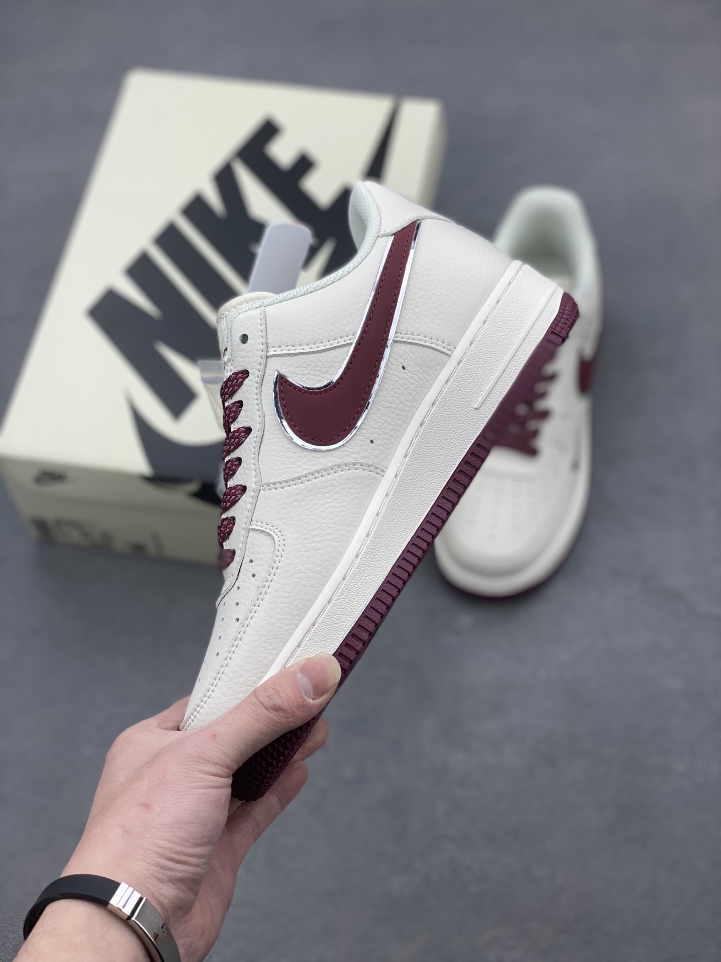 Nike Air Force 1 Low '07 'QR Code' Burgundy Sneakers - Original Version 4 i1740255592698 6309 0 2