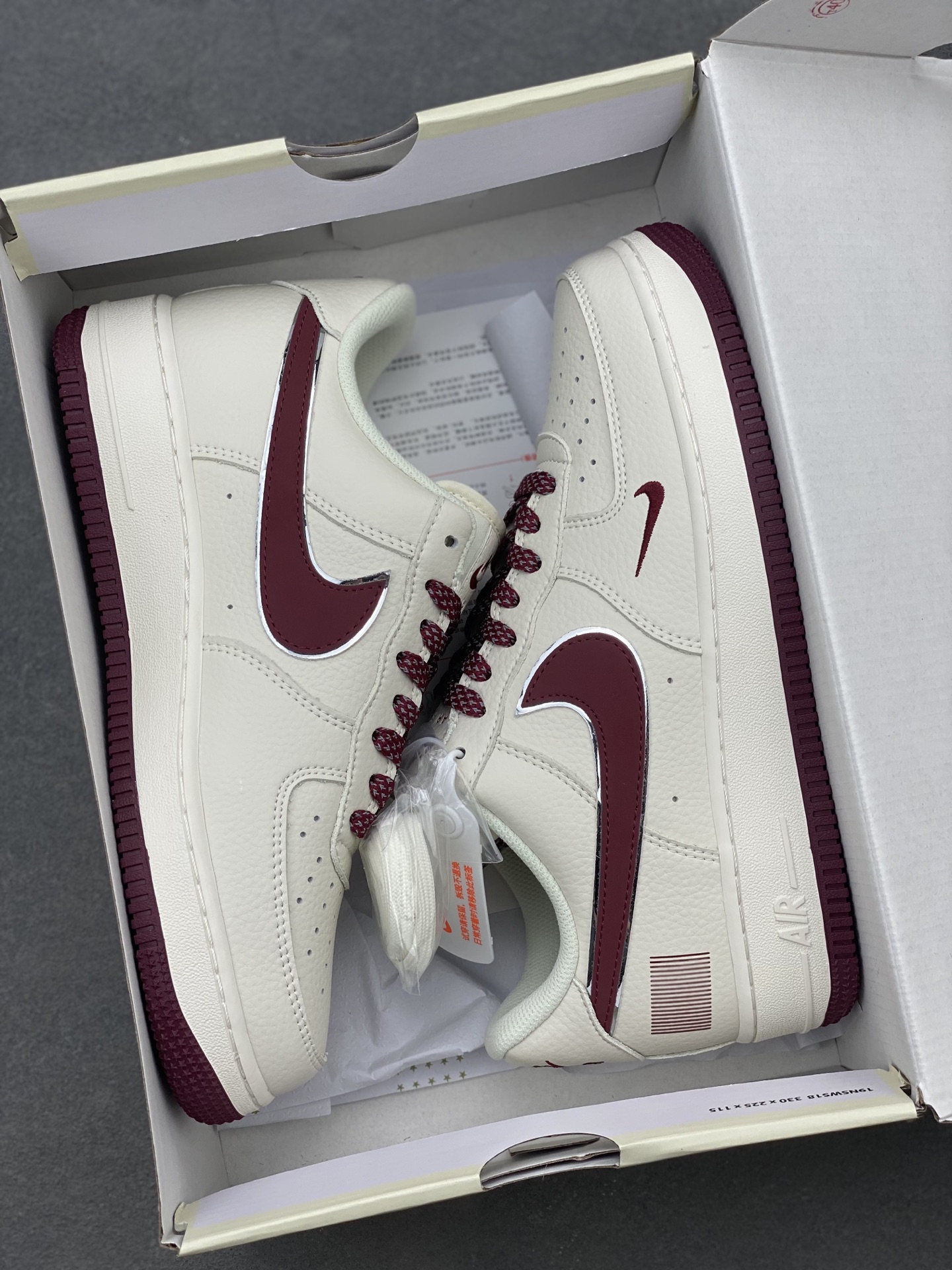 Nike Air Force 1 Low '07 'QR Code' Burgundy Sneakers - Original Version 10 i1740255594703 4196 0 8