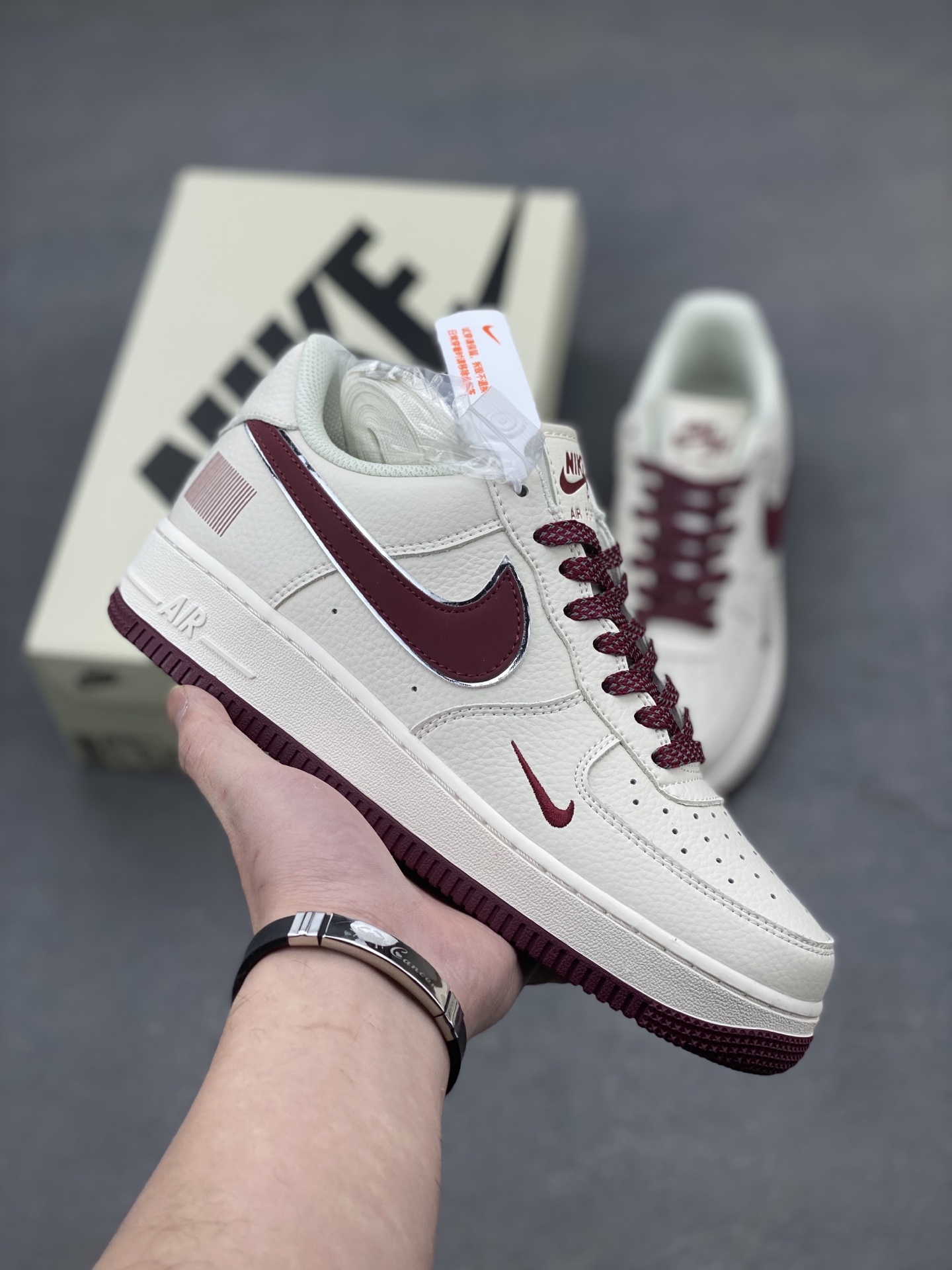 Nike Air Force 1 Low '07 'QR Code' Burgundy Sneakers - Original Version 2 i1740255594959 3550 0 0