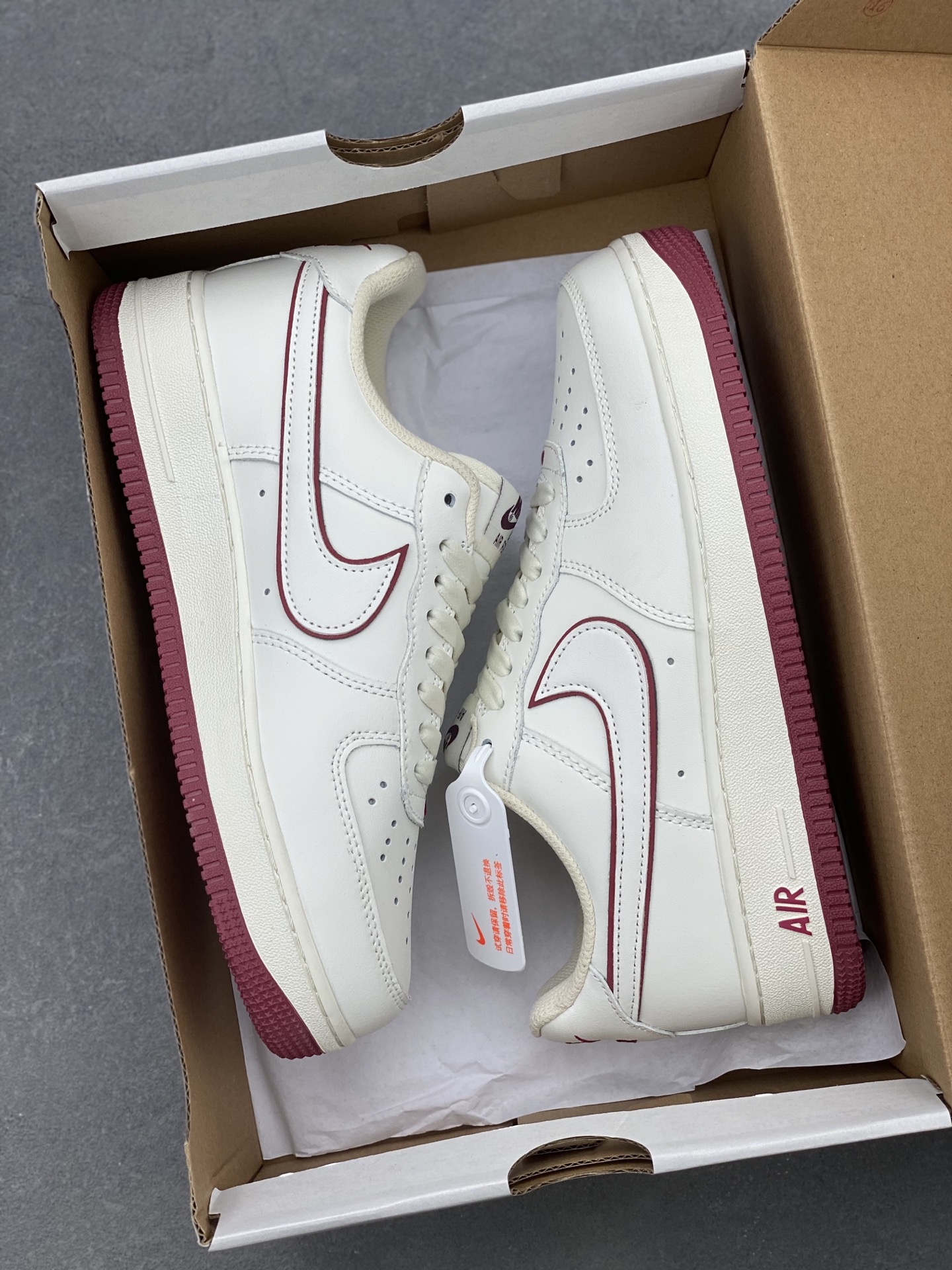 Nike Air Force 1 Low '07 White Burgundy Casual Sneakers DZ2799-103 10 i1740255762845 8949 0 8