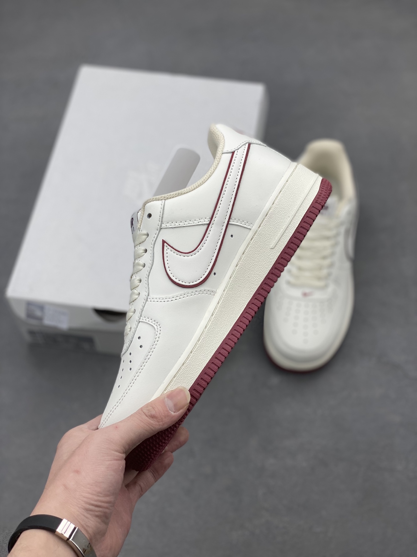 Nike Air Force 1 Low '07 White Burgundy Casual Sneakers DZ2799-103 4 i1740255773854 7068 0 2
