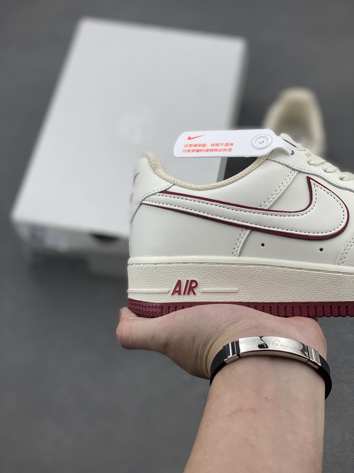 Nike Air Force 1 Low '07 White Burgundy Casual Sneakers DZ2799-103 6 i1740255774083 5039 0 4