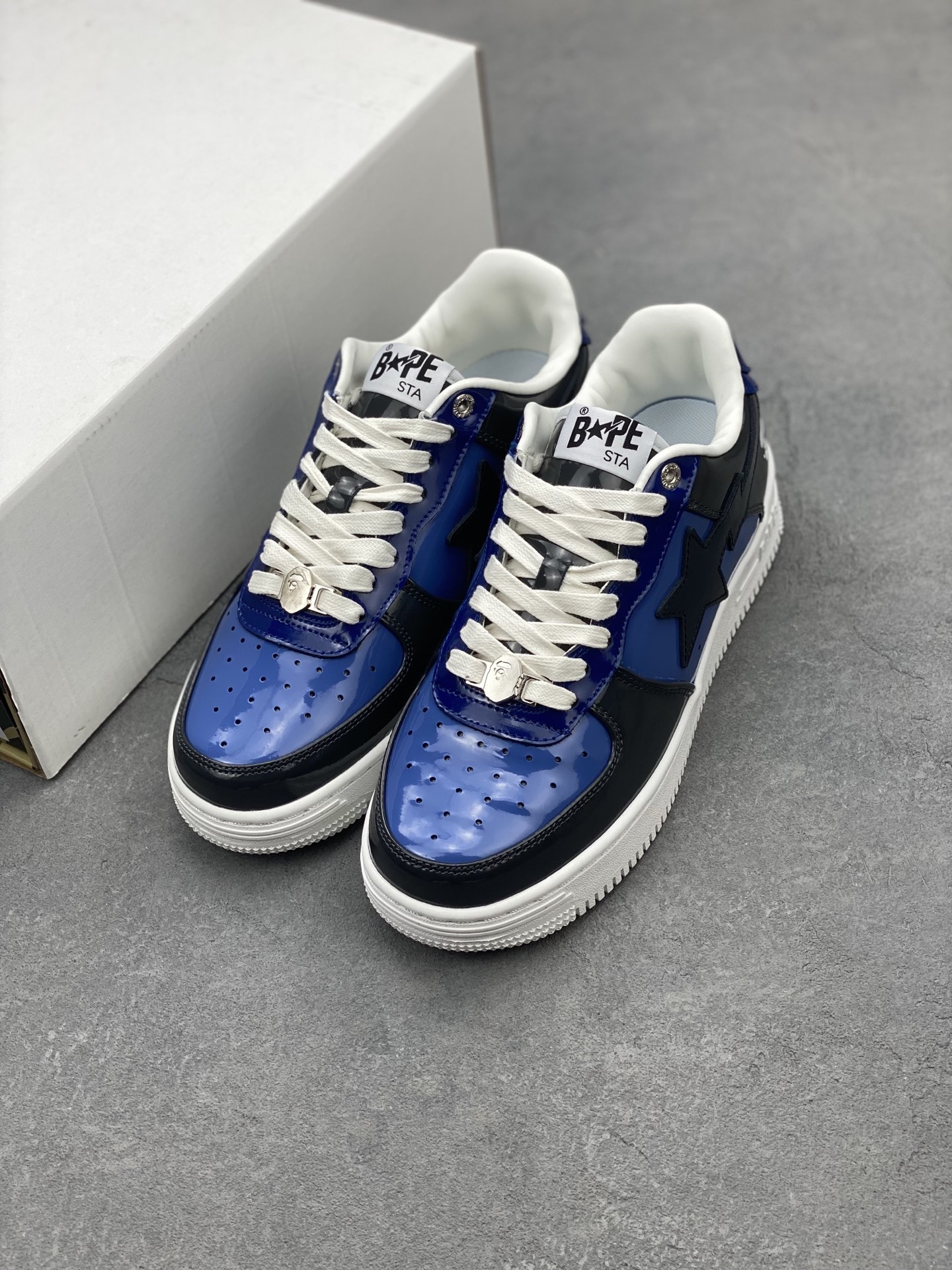 Bape Sta Morandi Color Matching Sneakers - Classic Casual Sports Shoes 9 i1740255826368 6208 0 7
