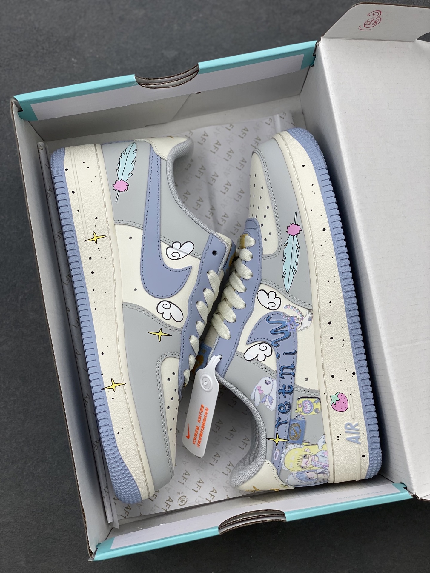 Nike Air Force 1 Low Custom 'Cherub' Hand-Painted Sneakers - DB3301-711 10 i1740328451604 1985 0 8