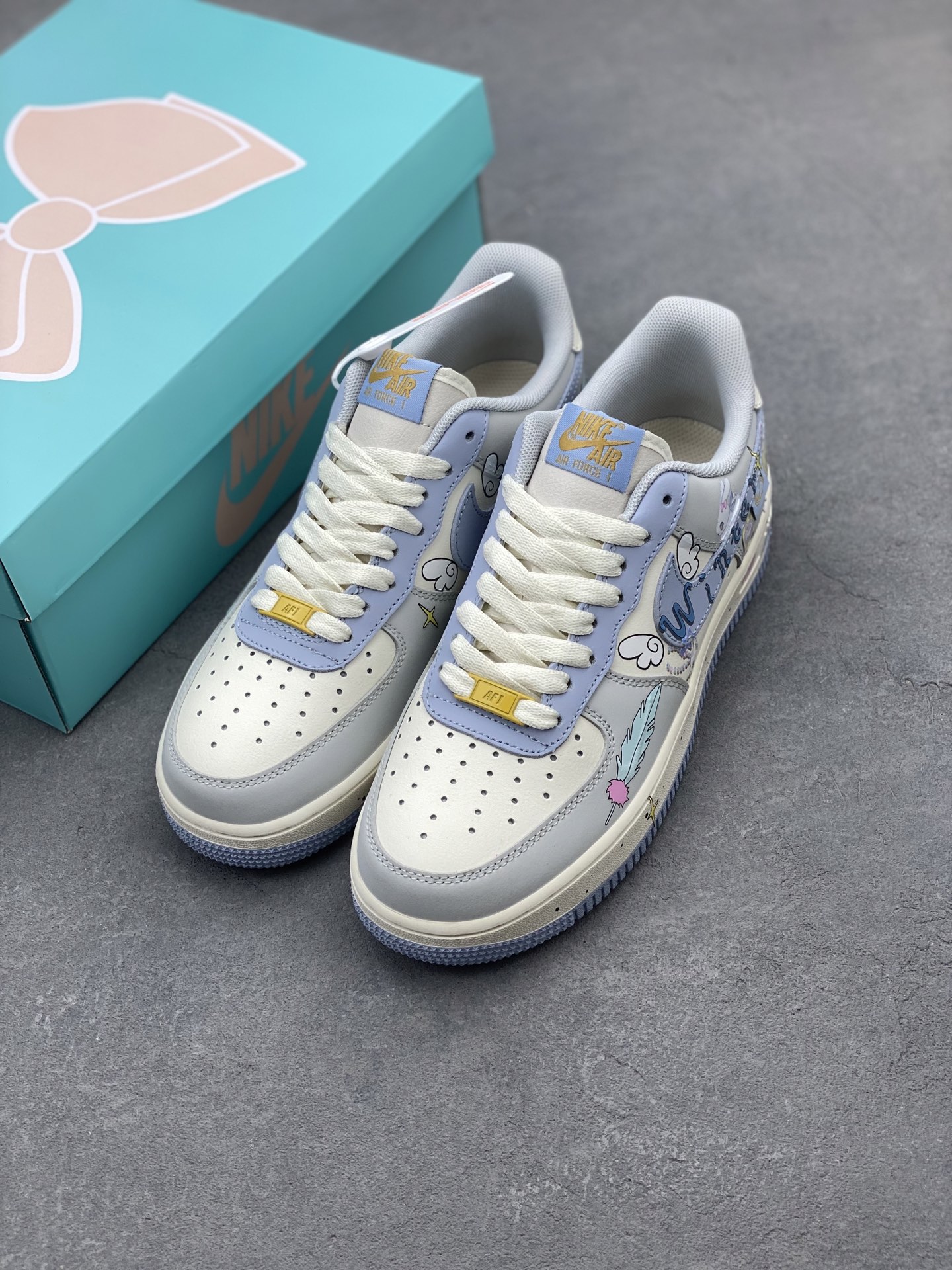 Nike Air Force 1 Low Custom 'Cherub' Hand-Painted Sneakers - DB3301-711 9 i1740328451624 4139 0 7