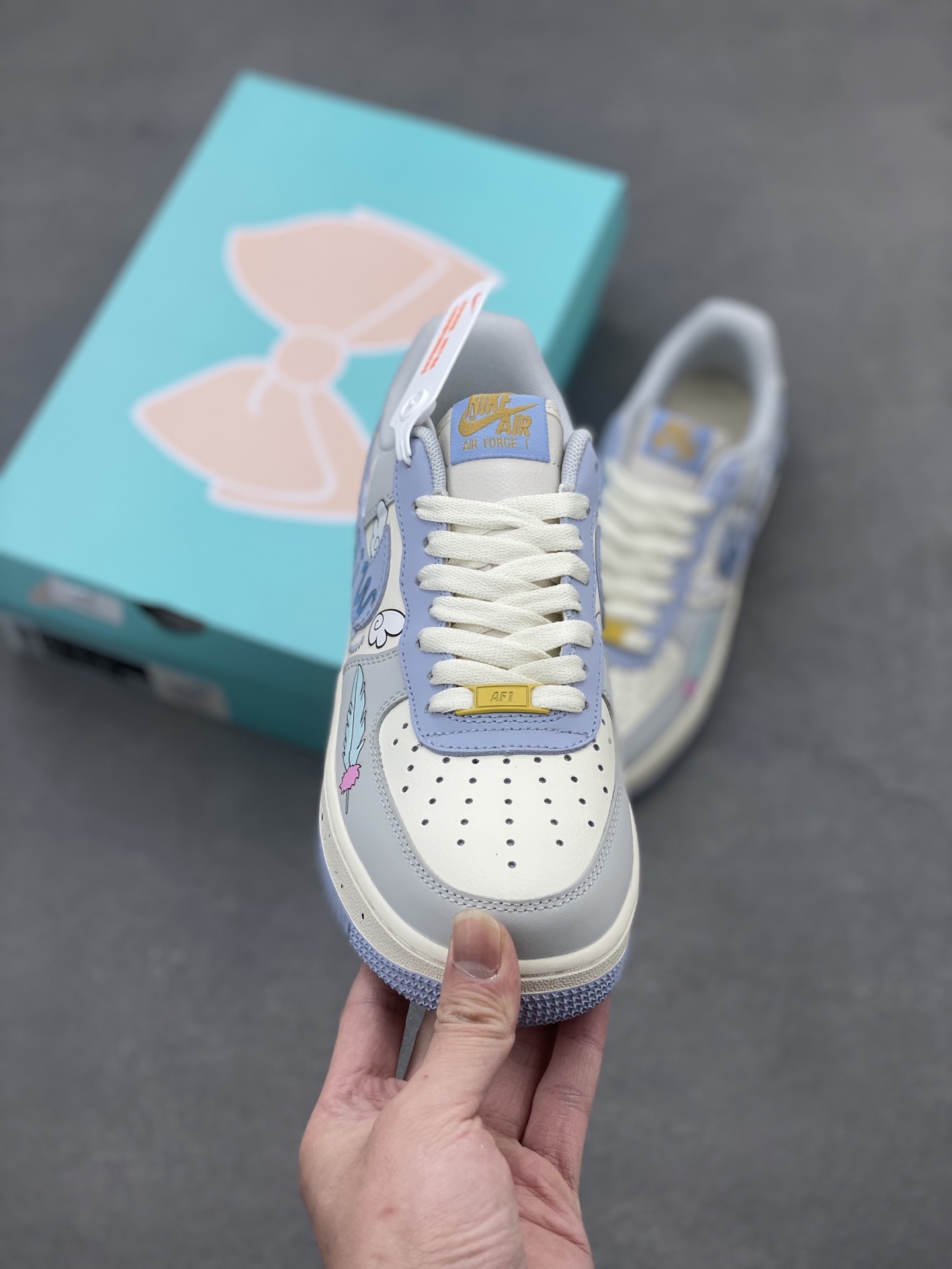 Nike Air Force 1 Low Custom 'Cherub' Hand-Painted Sneakers - DB3301-711 3 i1740328452738 1172 0 1