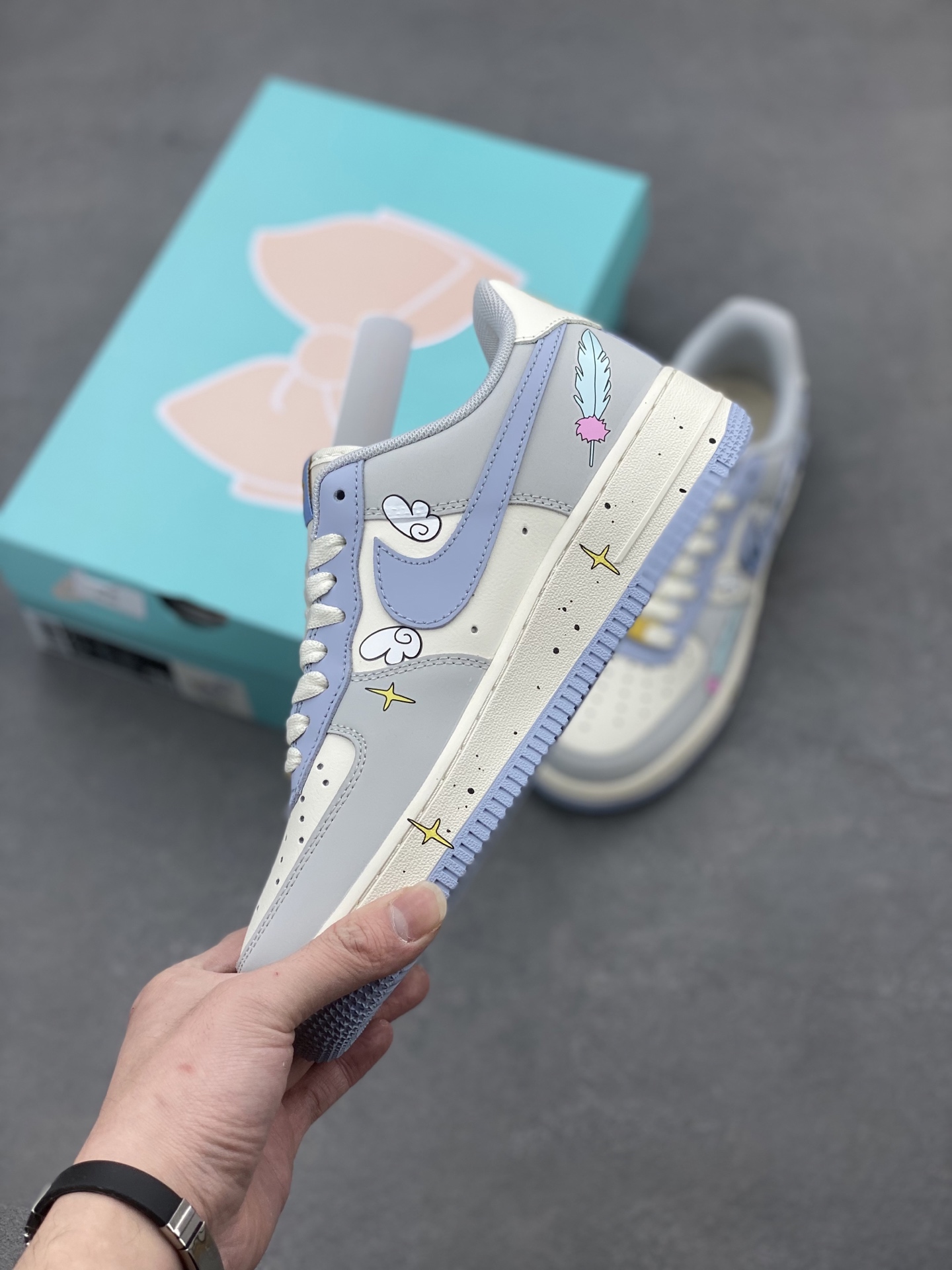 Nike Air Force 1 Low Custom 'Cherub' Hand-Painted Sneakers - DB3301-711 4 i1740328453557 1272 0 2