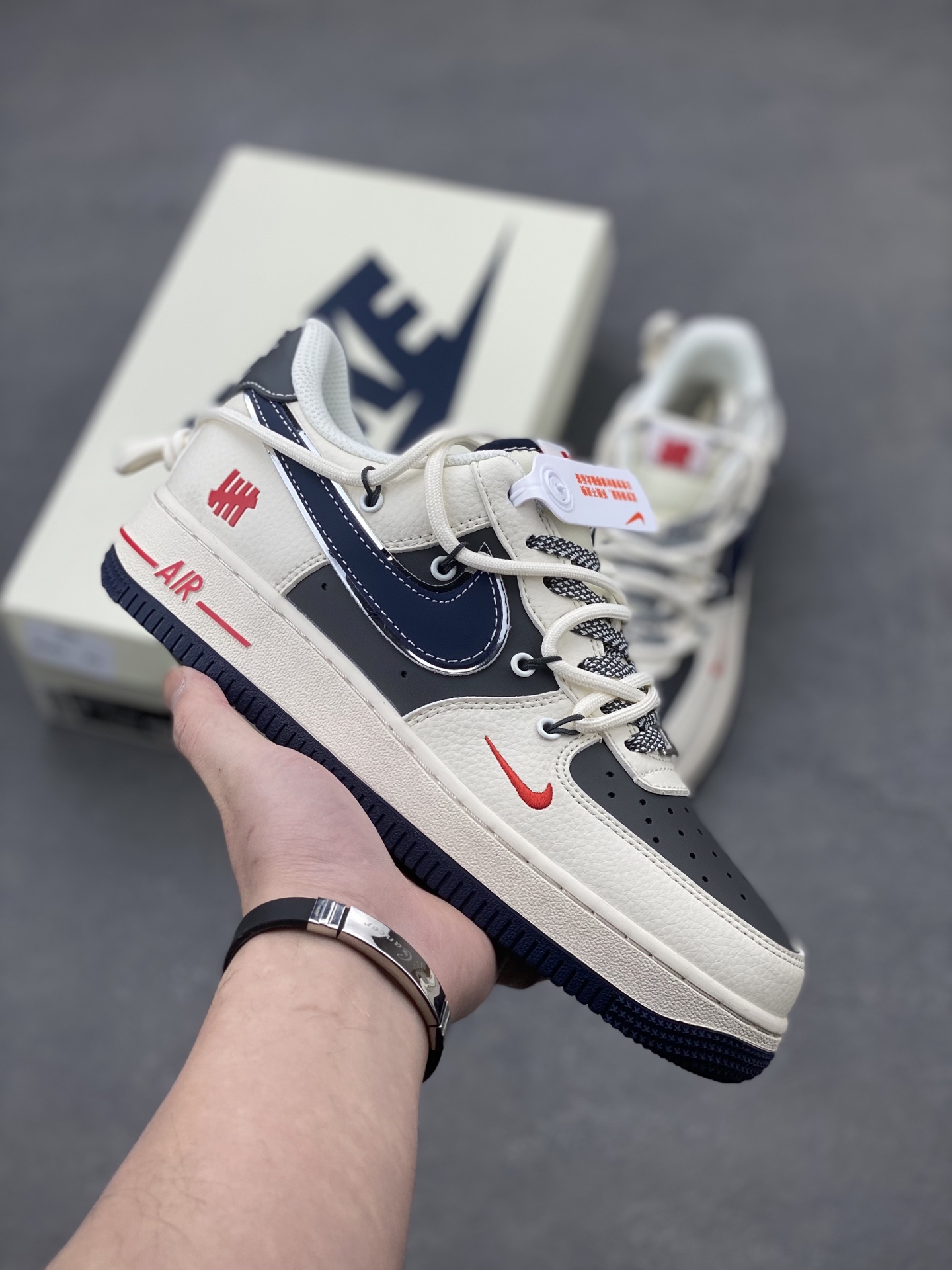 Nike Air Force 1 '07 Low White Midnight Navy Sneakers SJ1198-103 2 i1740328624968 2195 0 0