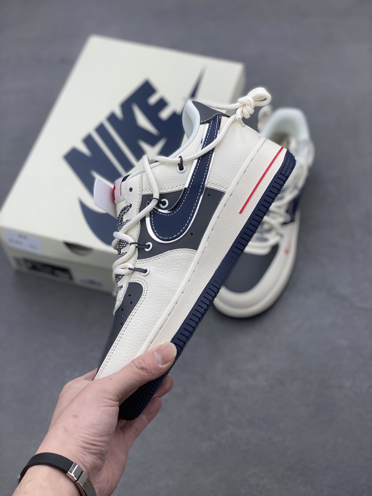 Nike Air Force 1 '07 Low White Midnight Navy Sneakers SJ1198-103 4 i1740328627169 5975 0 2