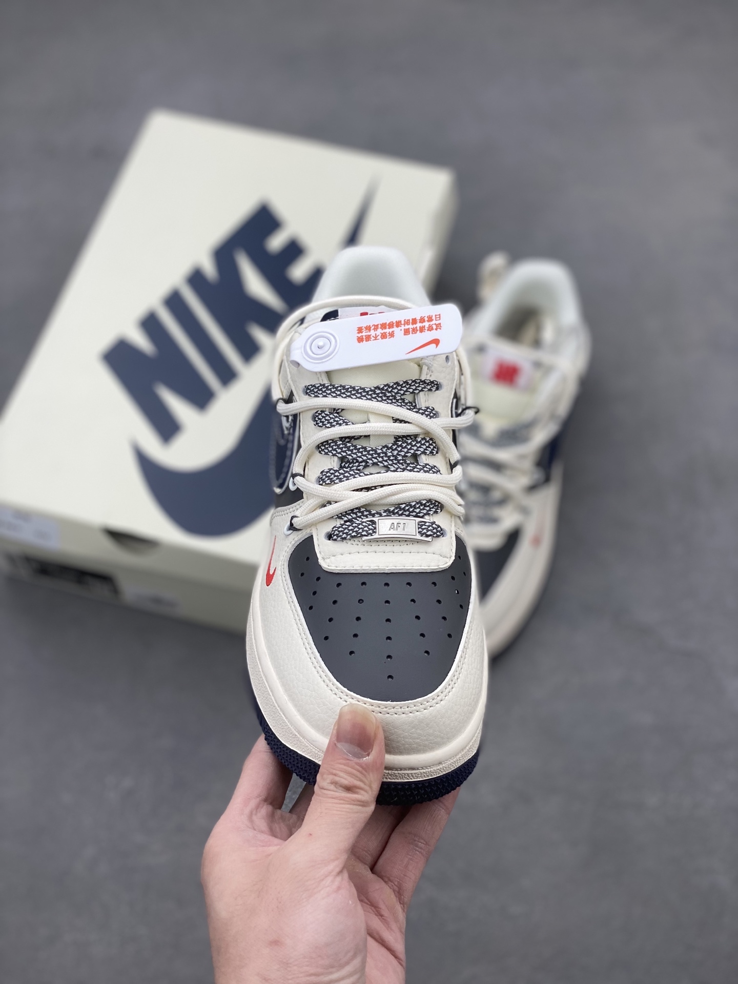 Nike Air Force 1 '07 Low White Midnight Navy Sneakers SJ1198-103 3 i1740328628006 3558 0 1