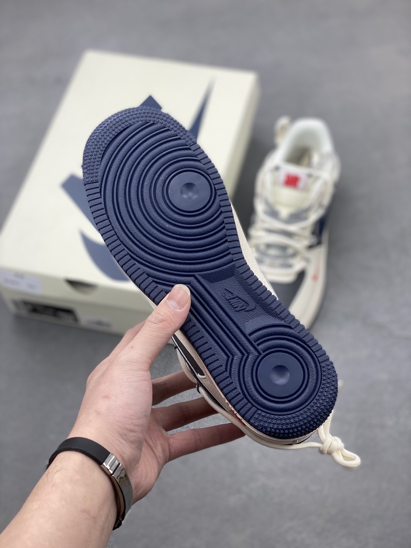 Nike Air Force 1 '07 Low White Midnight Navy Sneakers SJ1198-103 7 i1740328630508 8308 0 5