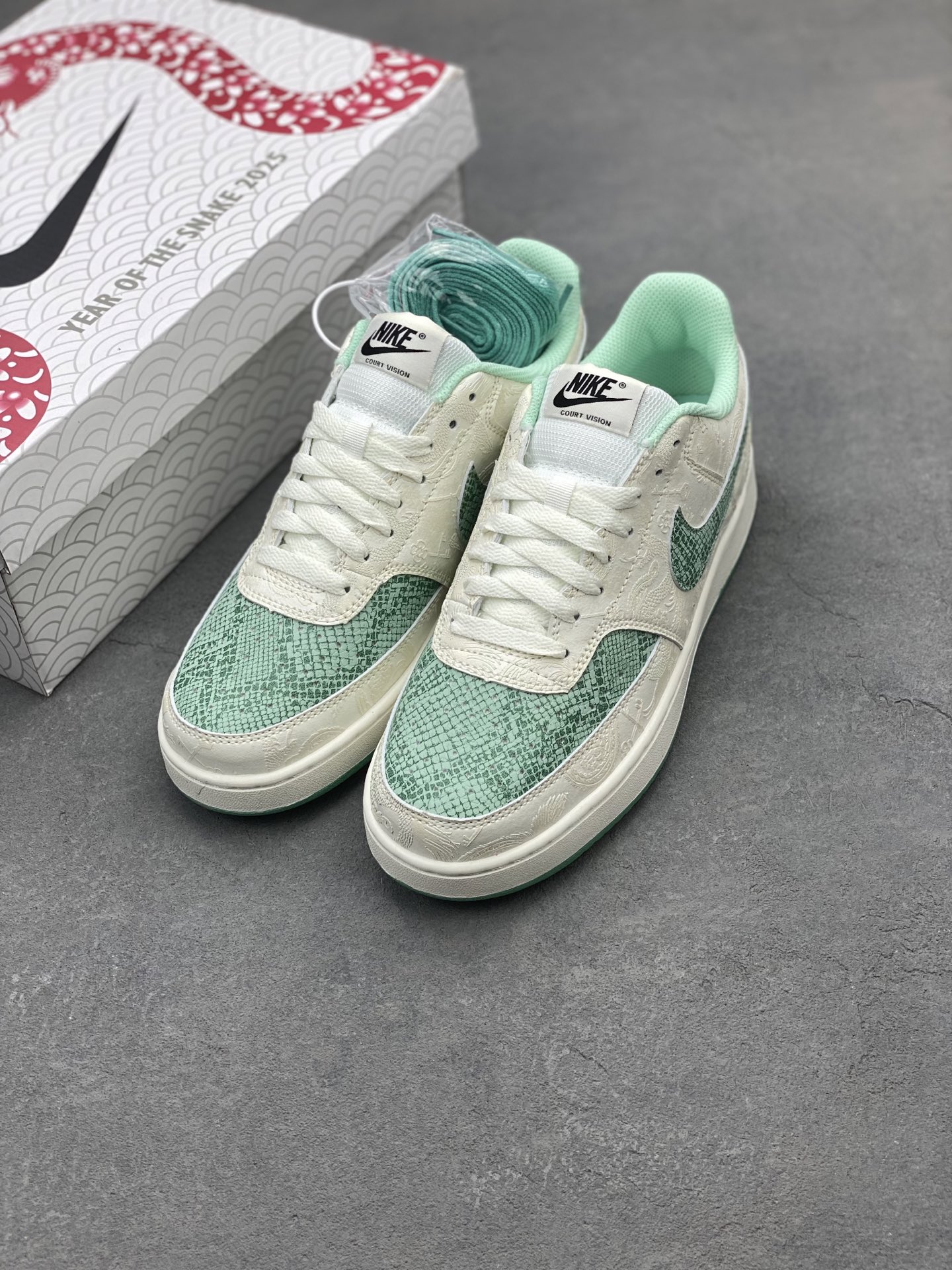 Nike Court Vision Low White Green Casual Sneakers CD5463-100 9 i1740328823015 4011 0 7