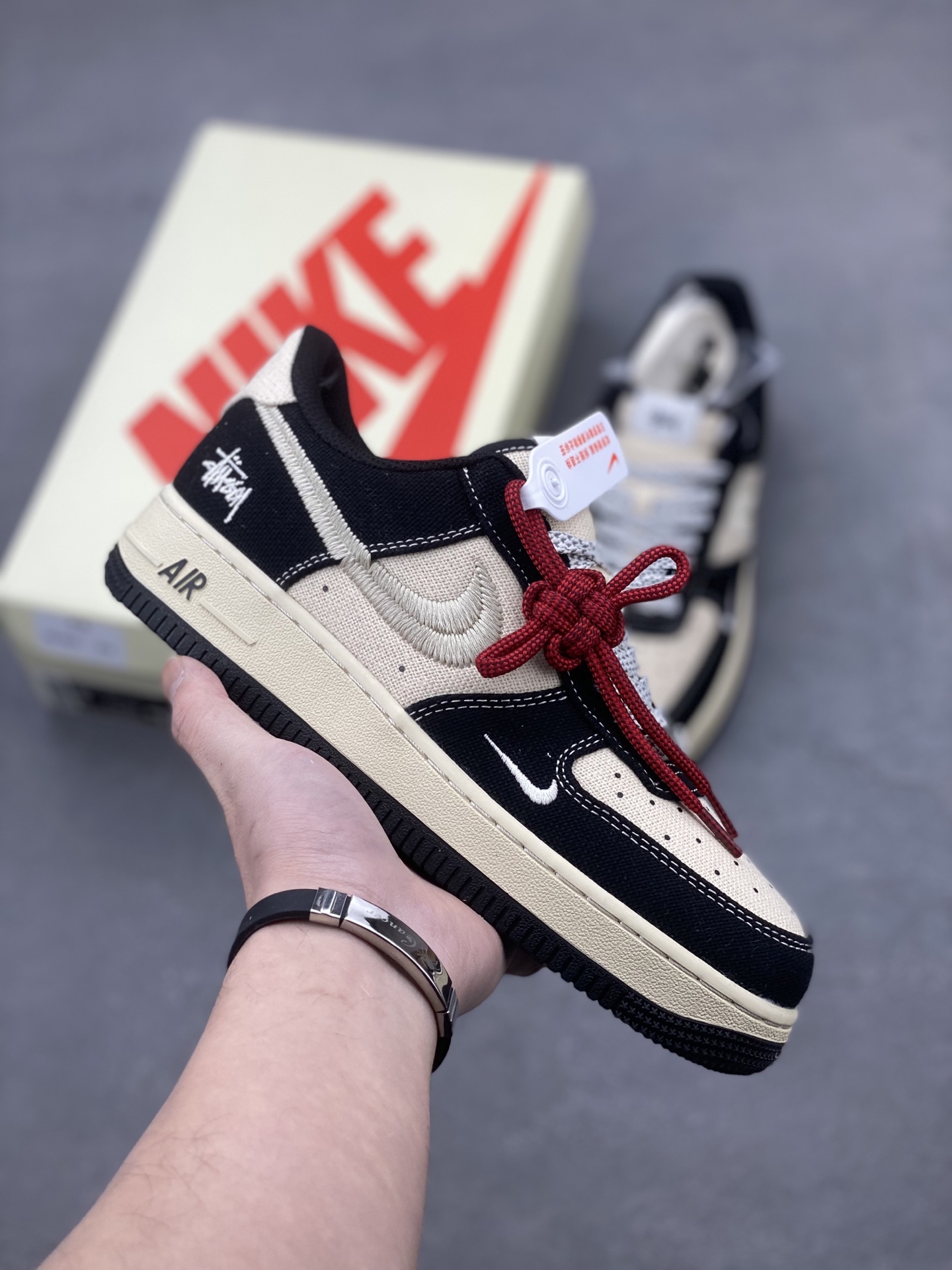 Nike Air Force 1 '07 Low Black and Beige Limited Edition Sneakers 2 i1740414094841 7563 0 0