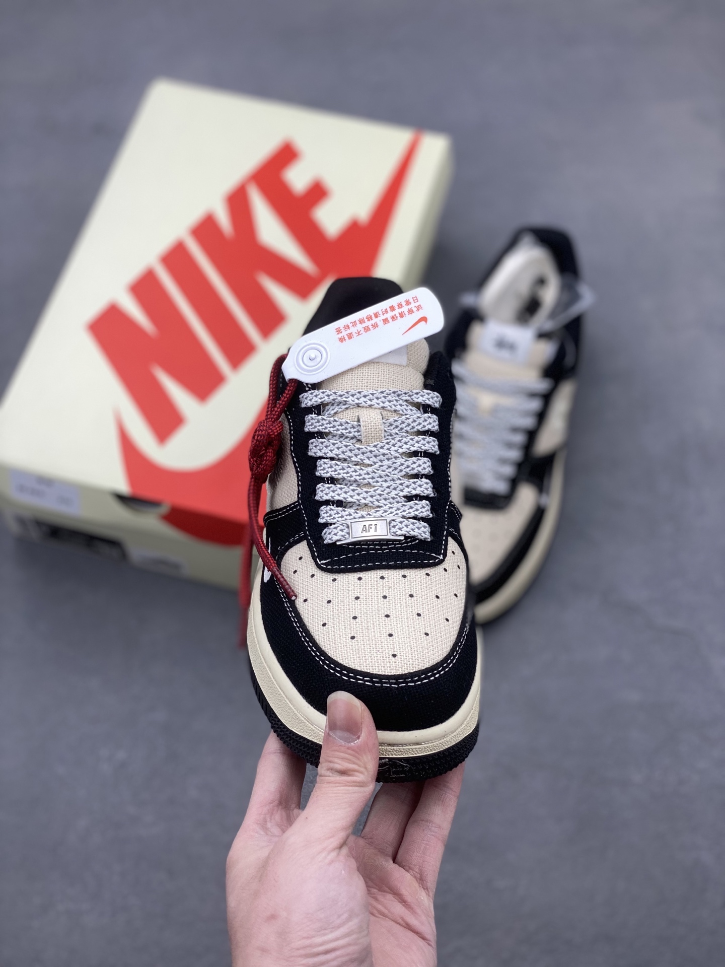 Nike Air Force 1 '07 Low Black and Beige Limited Edition Sneakers 3 i1740414098222 3928 0 1