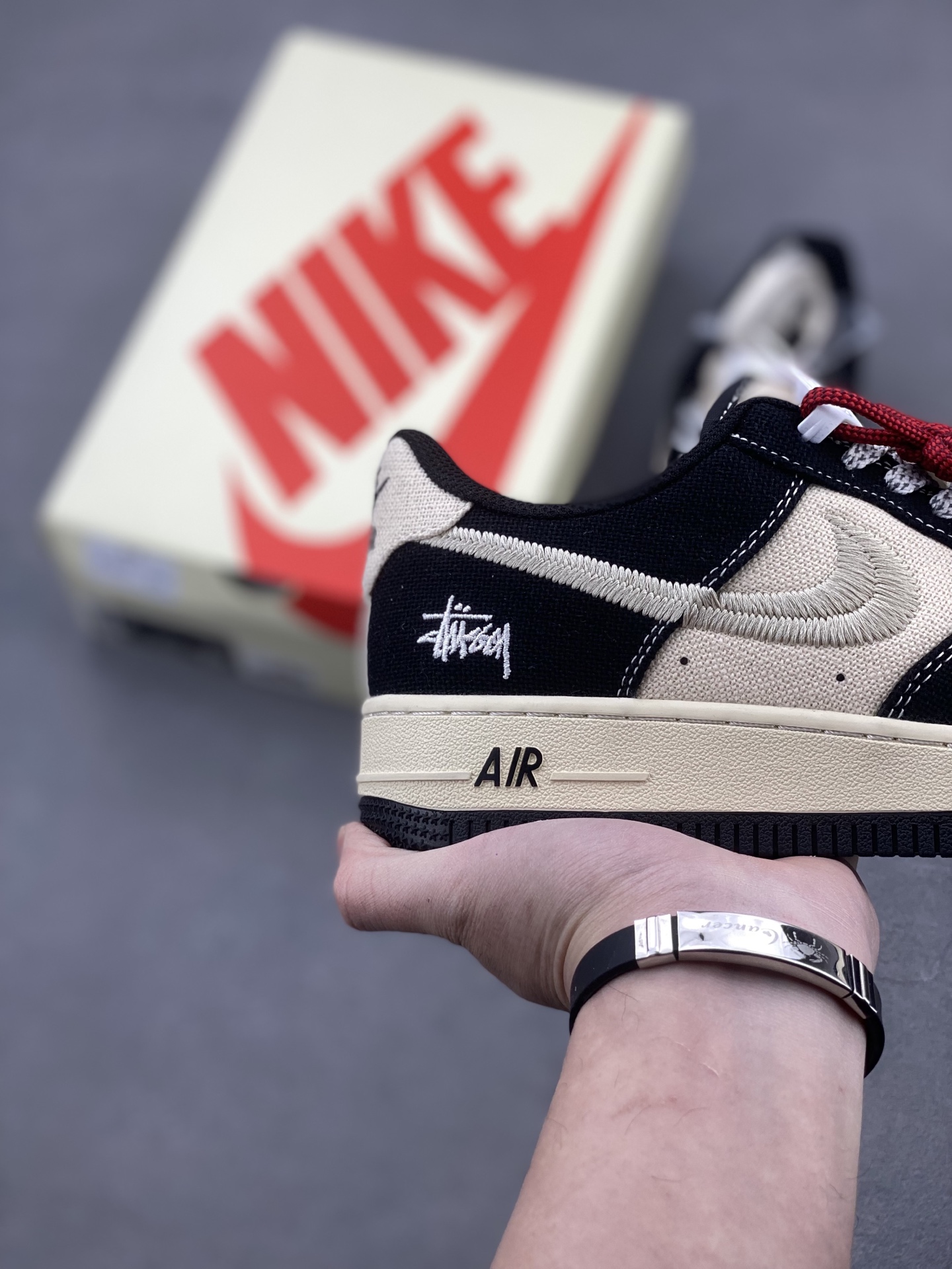 Nike Air Force 1 '07 Low Black and Beige Limited Edition Sneakers 6 i1740414106154 6154 0 4