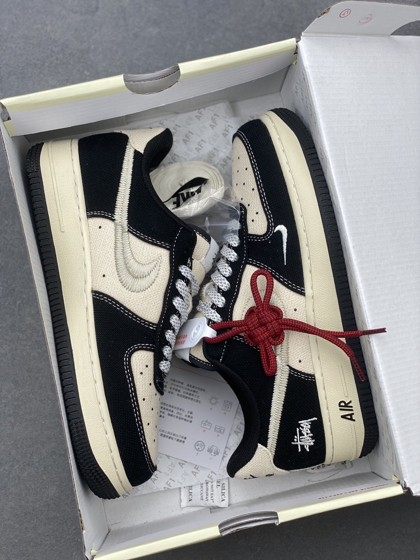 Nike Air Force 1 '07 Low Black and Beige Limited Edition Sneakers 10 i1740414106871 98 0 8