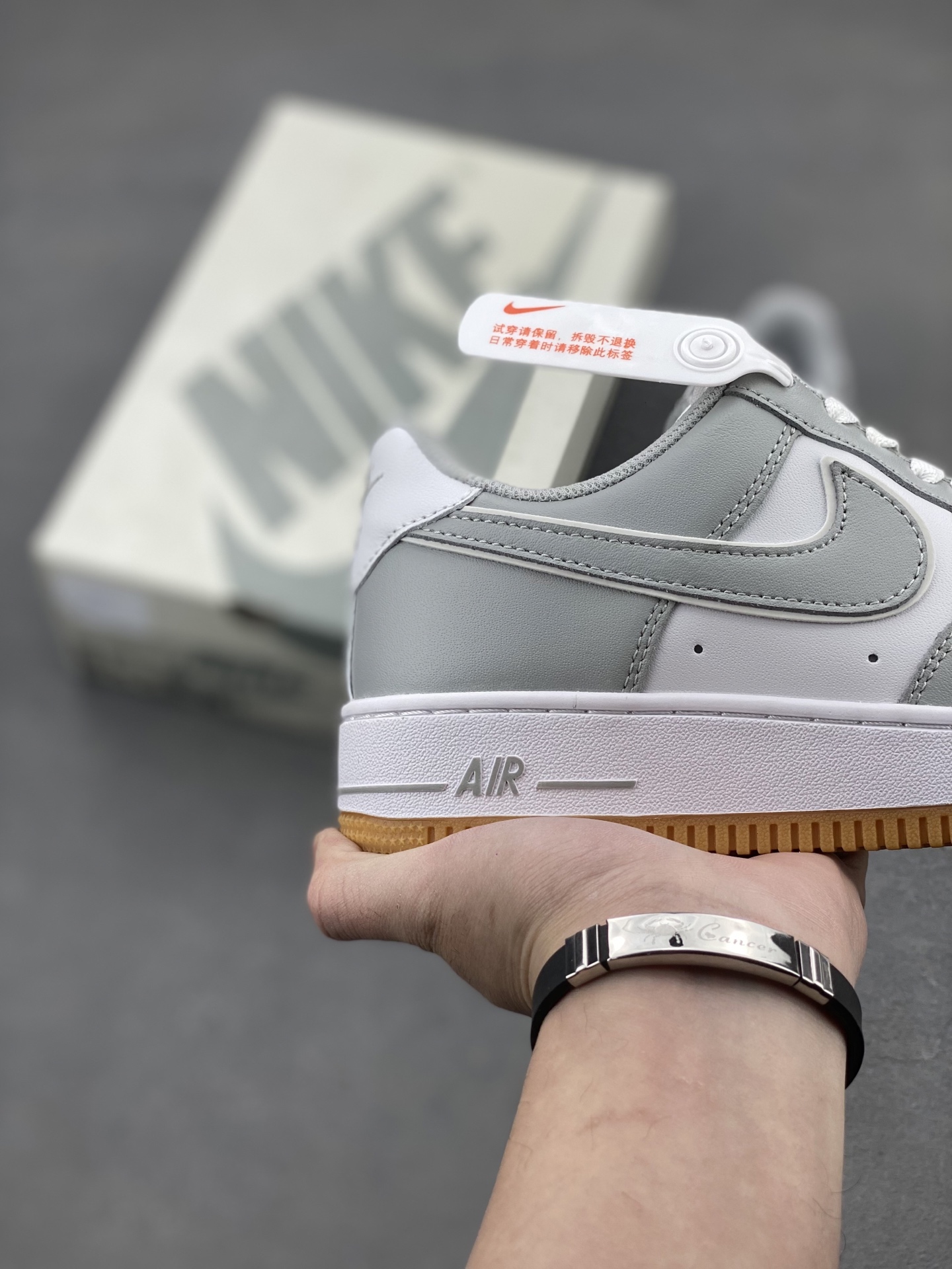 Nike Air Force 1 '07 Grey White Gum Bottom Men's/Women's Basketball Shoes 6 i1740598134503 3327 0 4