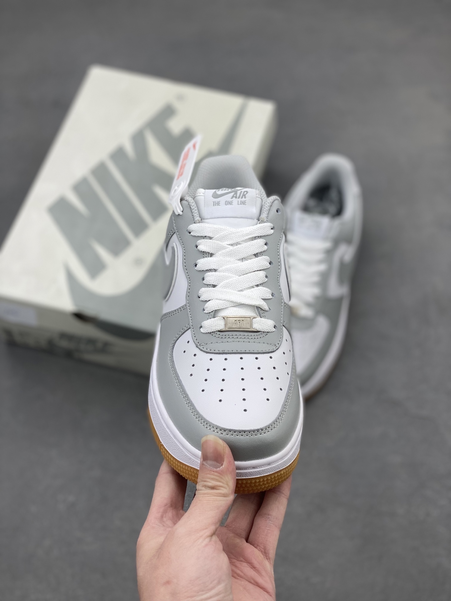 Nike Air Force 1 '07 Grey White Gum Bottom Men's/Women's Basketball Shoes 3 i1740598134572 6601 0 1