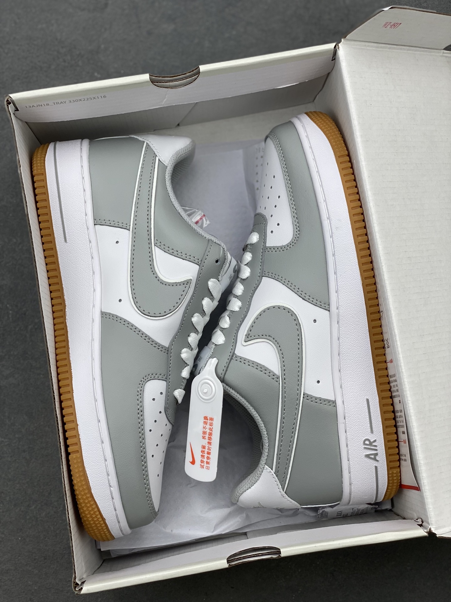 Nike Air Force 1 '07 Grey White Gum Bottom Men's/Women's Basketball Shoes 10 i1740598146699 7949 0 8