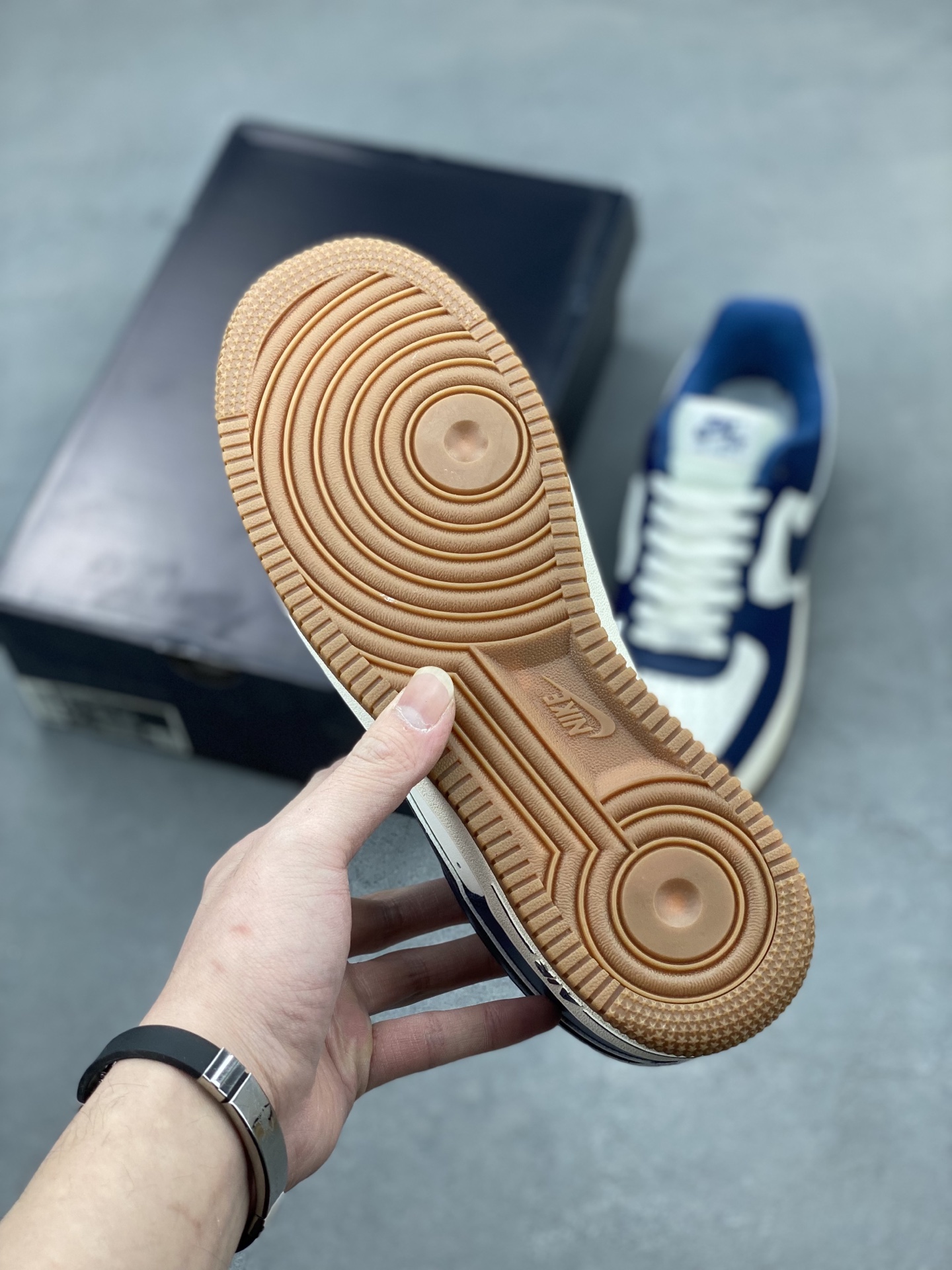 Nike Air Force 1 '07: Navy Blue and White Classic Sneakers - Size 36-45 7 i1740598176206 6038 0 5