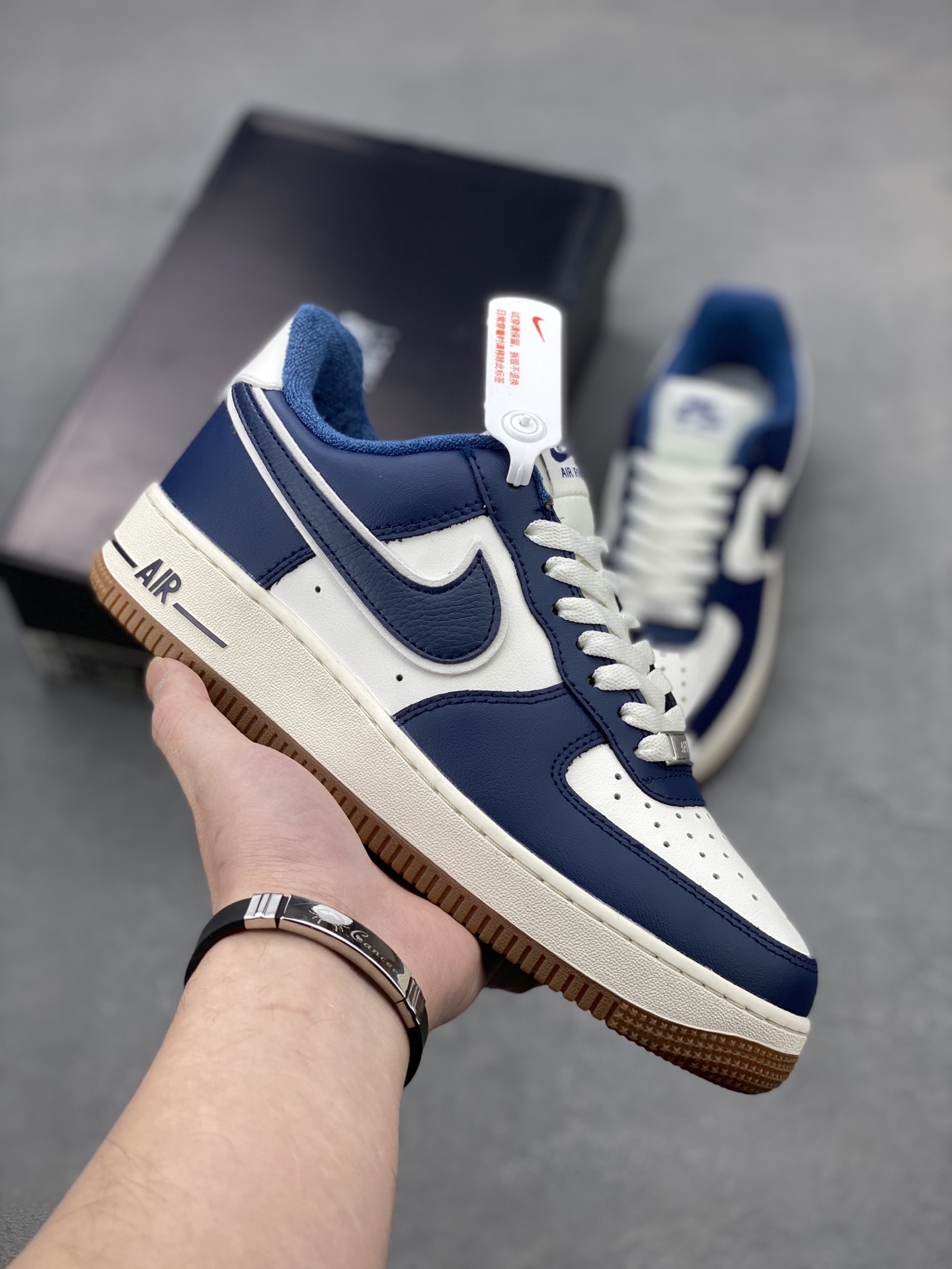 Nike Air Force 1 '07: Navy Blue and White Classic Sneakers - Size 36-45 2 i1740598176326 5979 0 0