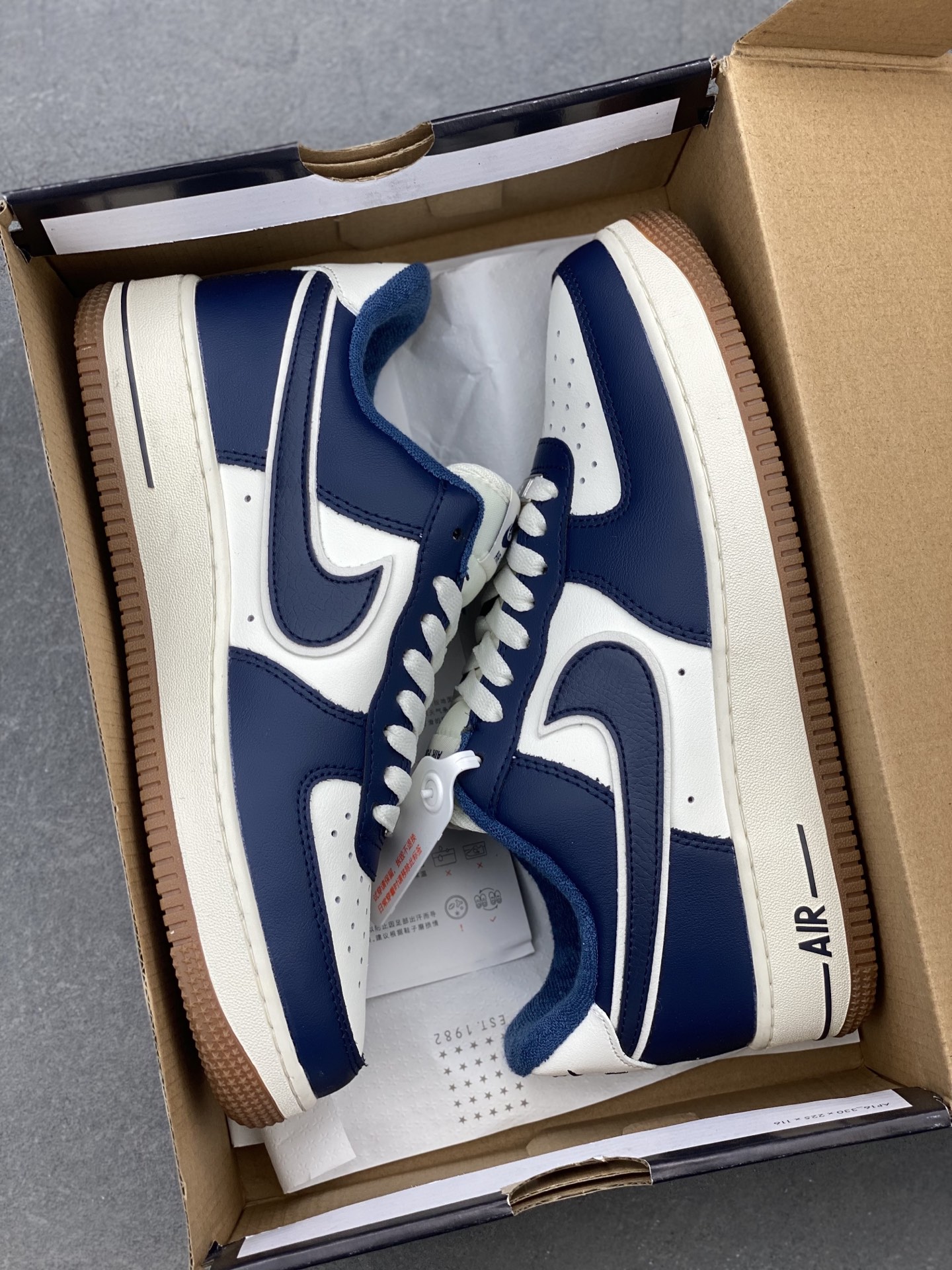Nike Air Force 1 '07: Navy Blue and White Classic Sneakers - Size 36-45 10 i1740598183735 6116 0 8