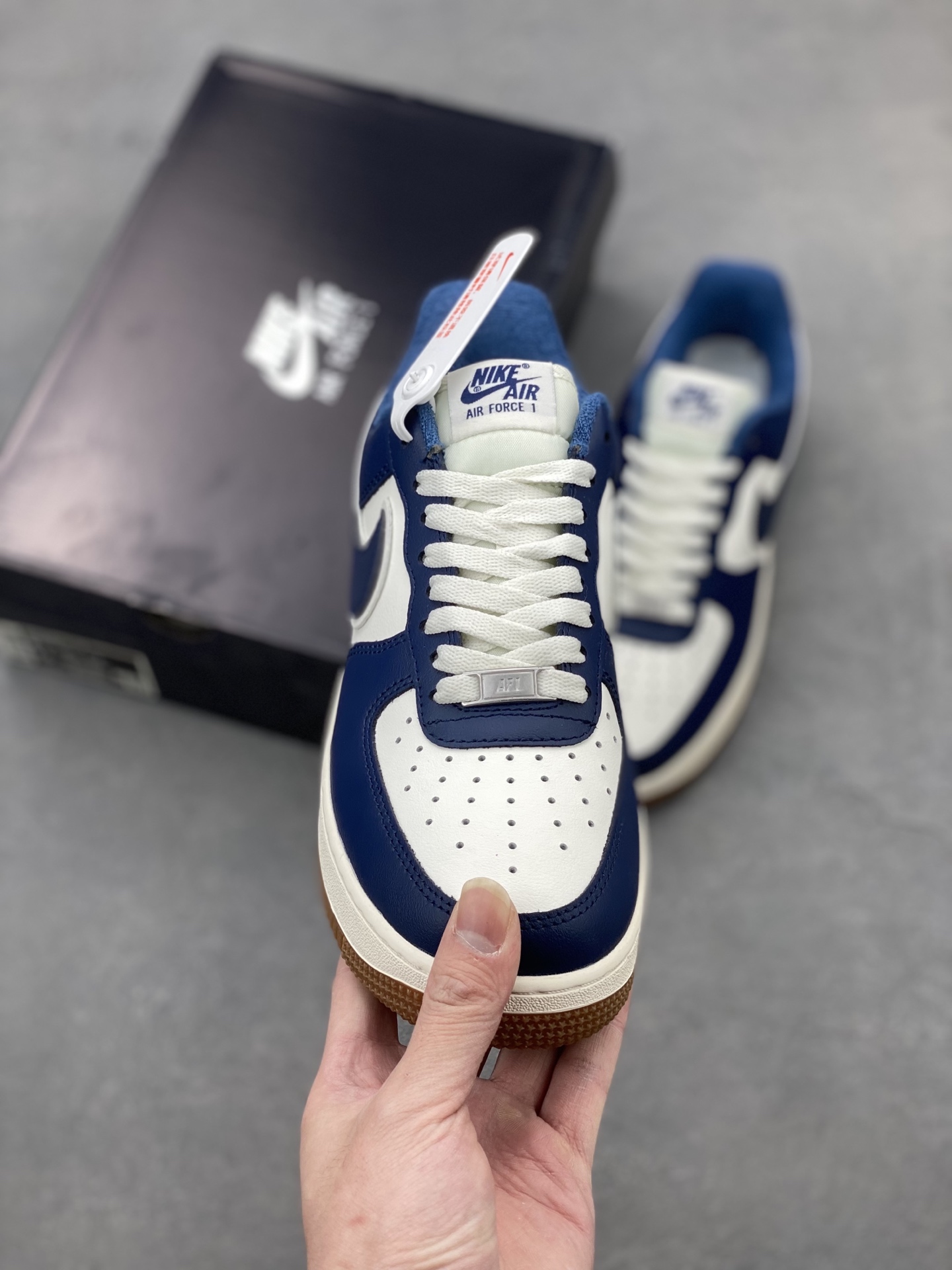 Nike Air Force 1 '07: Navy Blue and White Classic Sneakers - Size 36-45 3 i1740598183792 2705 0 1