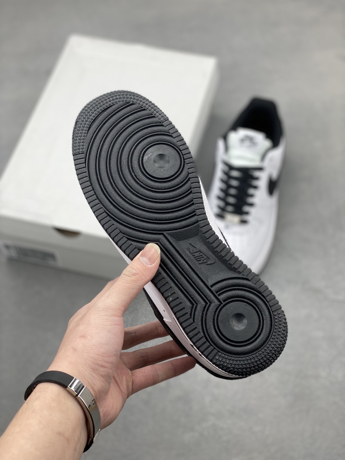 Nike Air Force 1 '07: Classic White & Black Sneakers for Men & Women 7 i1740598239540 8430 0 5
