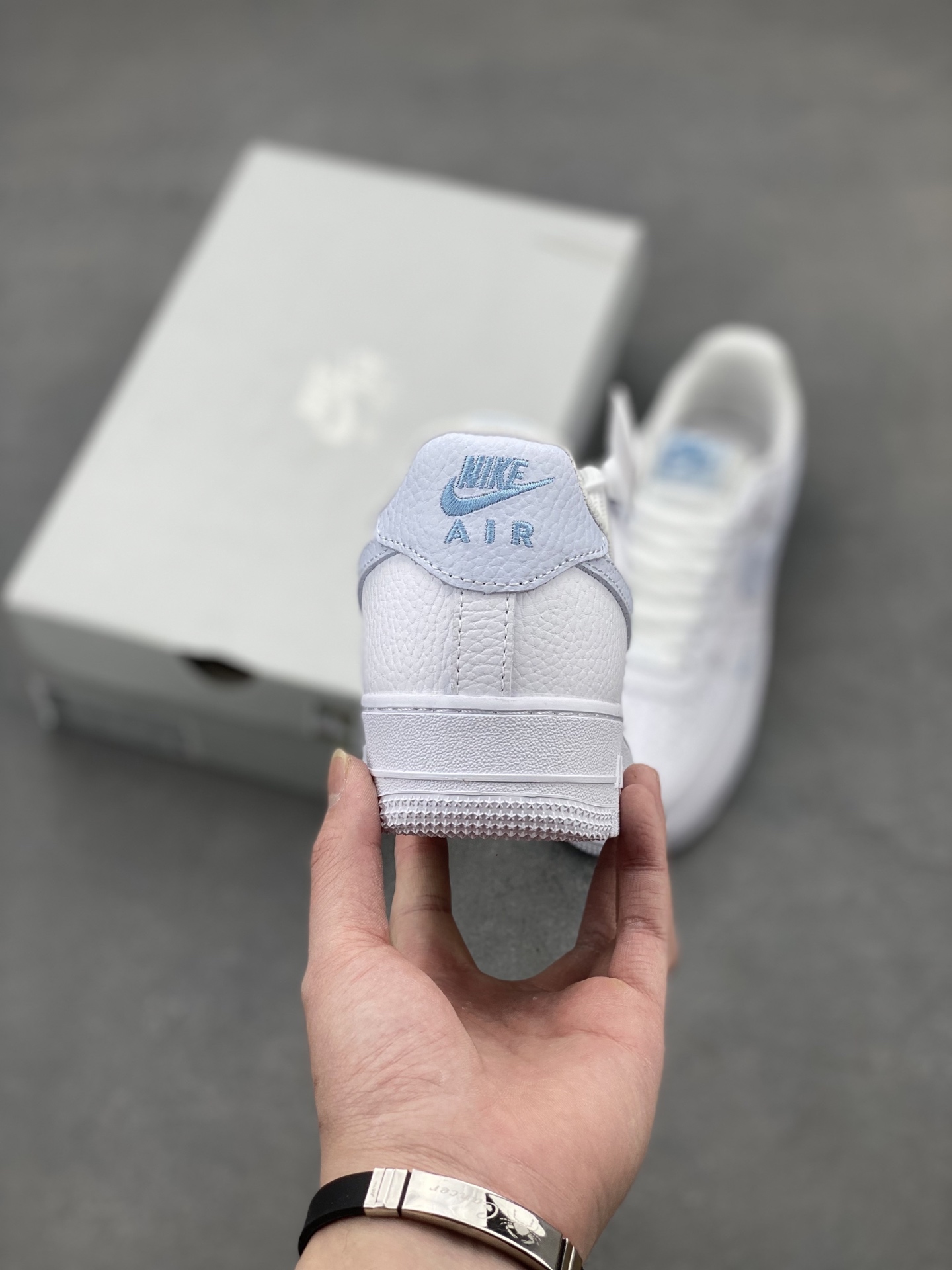 Nike Air Force 1 '07 White/Blue Leather Sneakers Men's Size 35.5-45 5 i1740672512166 661 0 3