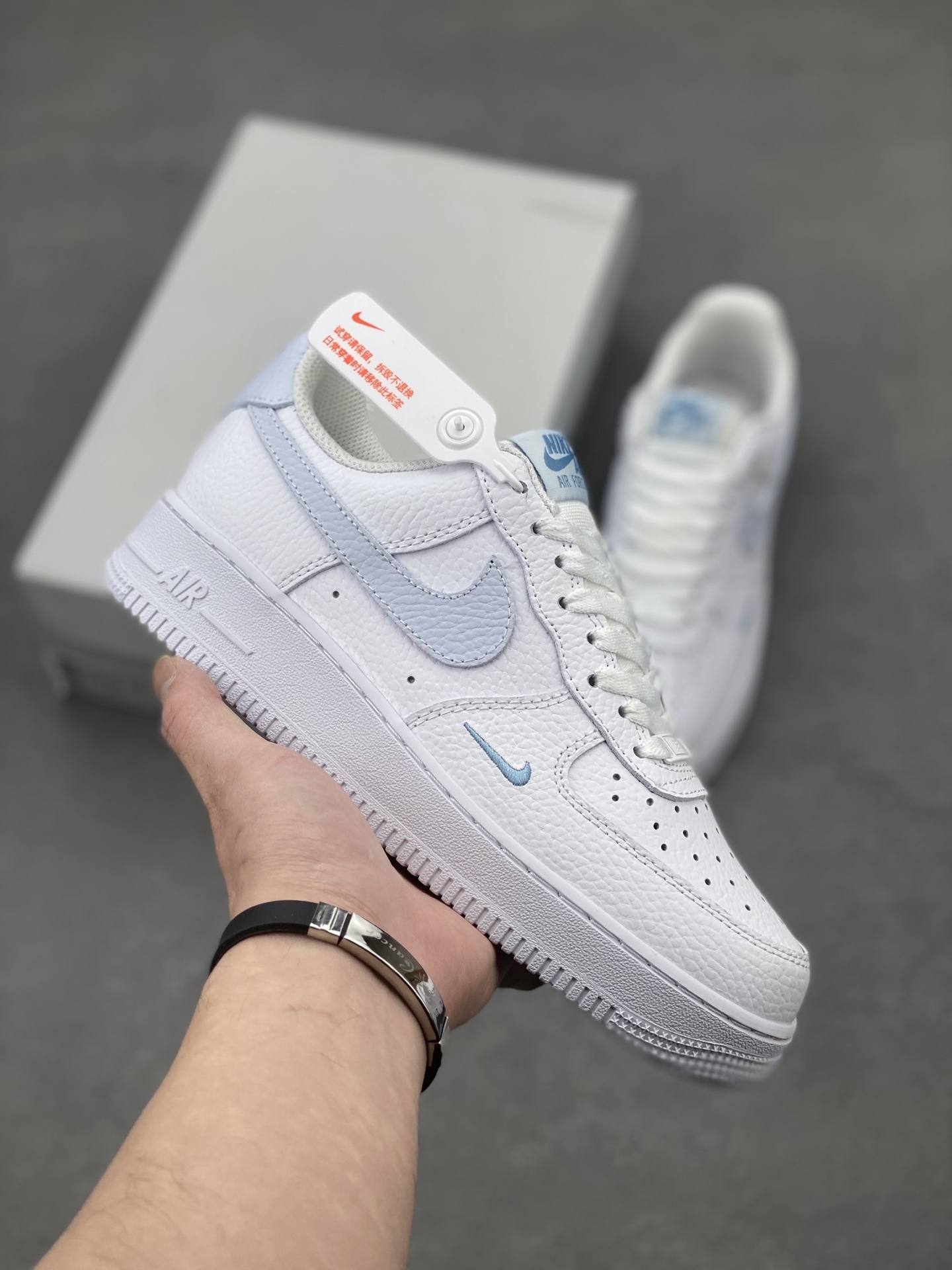 Nike Air Force 1 '07 White/Blue Leather Sneakers Men's Size 35.5-45 2 i1740672512186 132 0 0