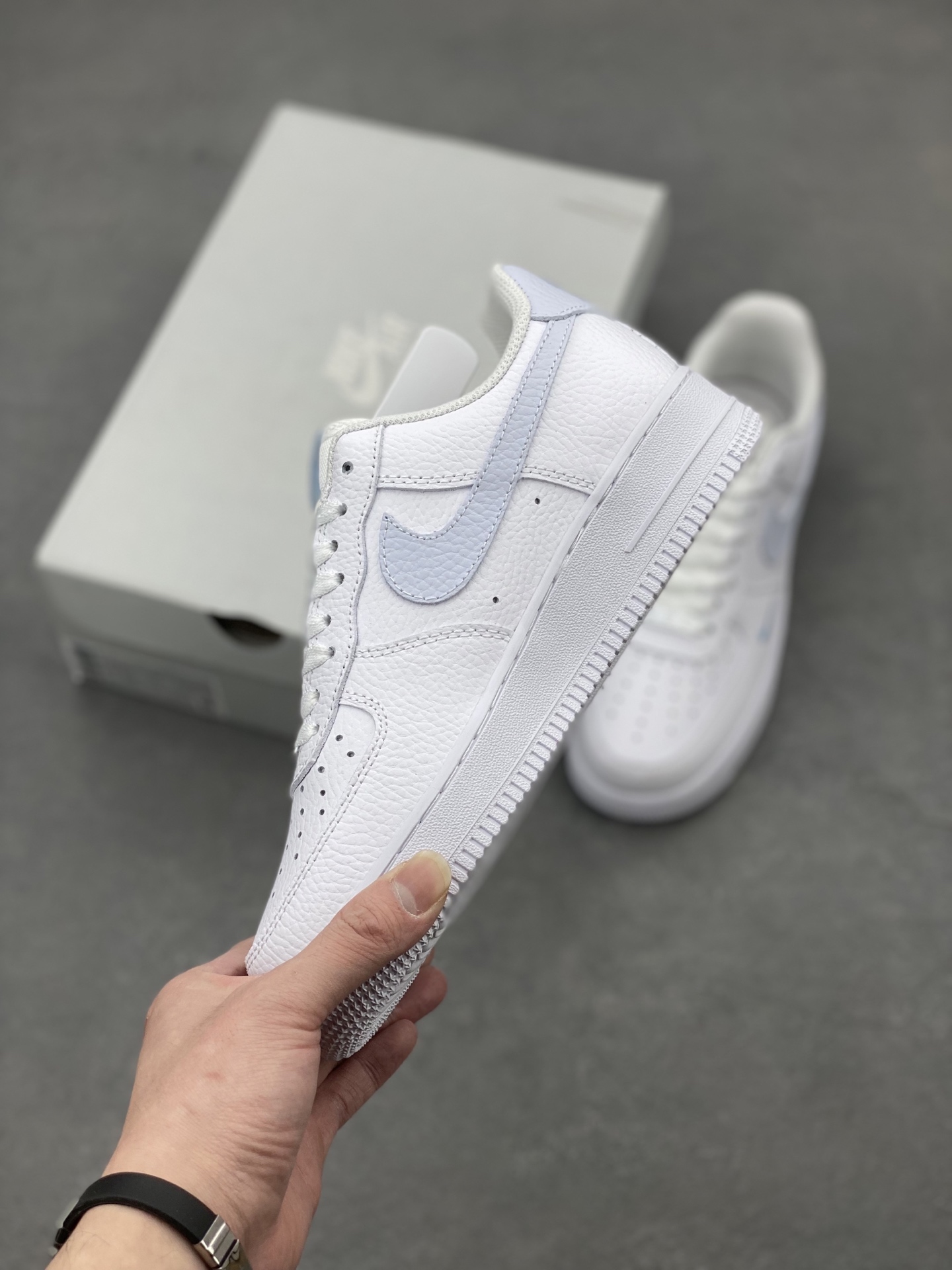 Nike Air Force 1 '07 White/Blue Leather Sneakers Men's Size 35.5-45 4 i1740672513625 430 0 2