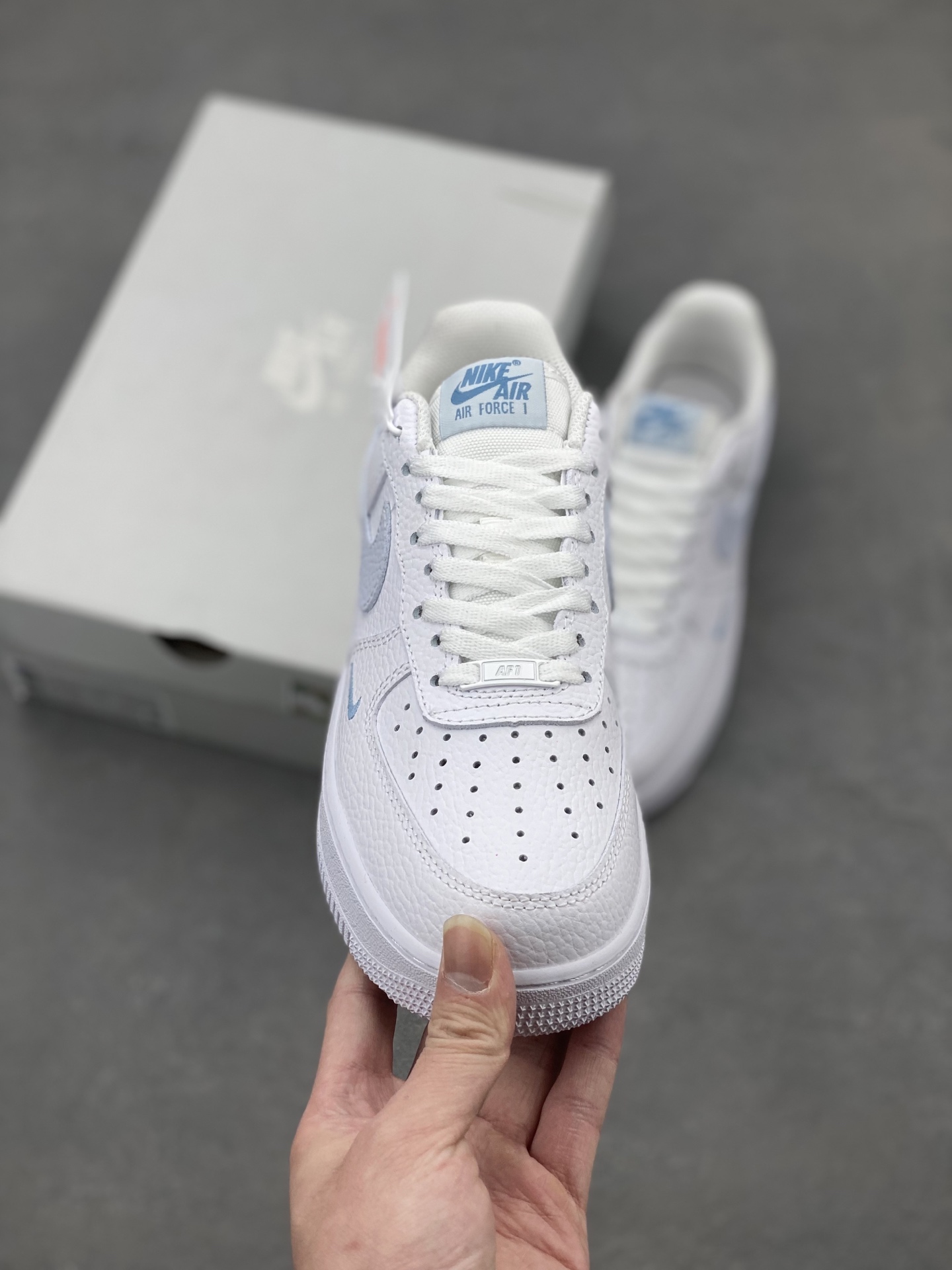 Nike Air Force 1 '07 White/Blue Leather Sneakers Men's Size 35.5-45 3 i1740672516342 4297 0 1
