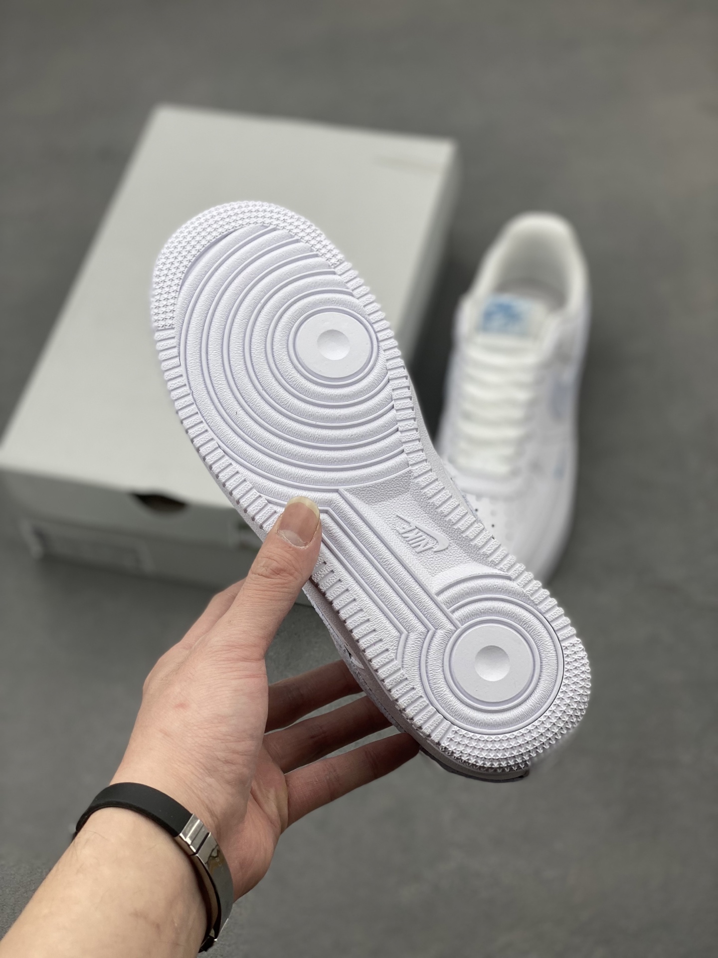 Nike Air Force 1 '07 White/Blue Leather Sneakers Men's Size 35.5-45 7 i1740672517555 5966 0 5