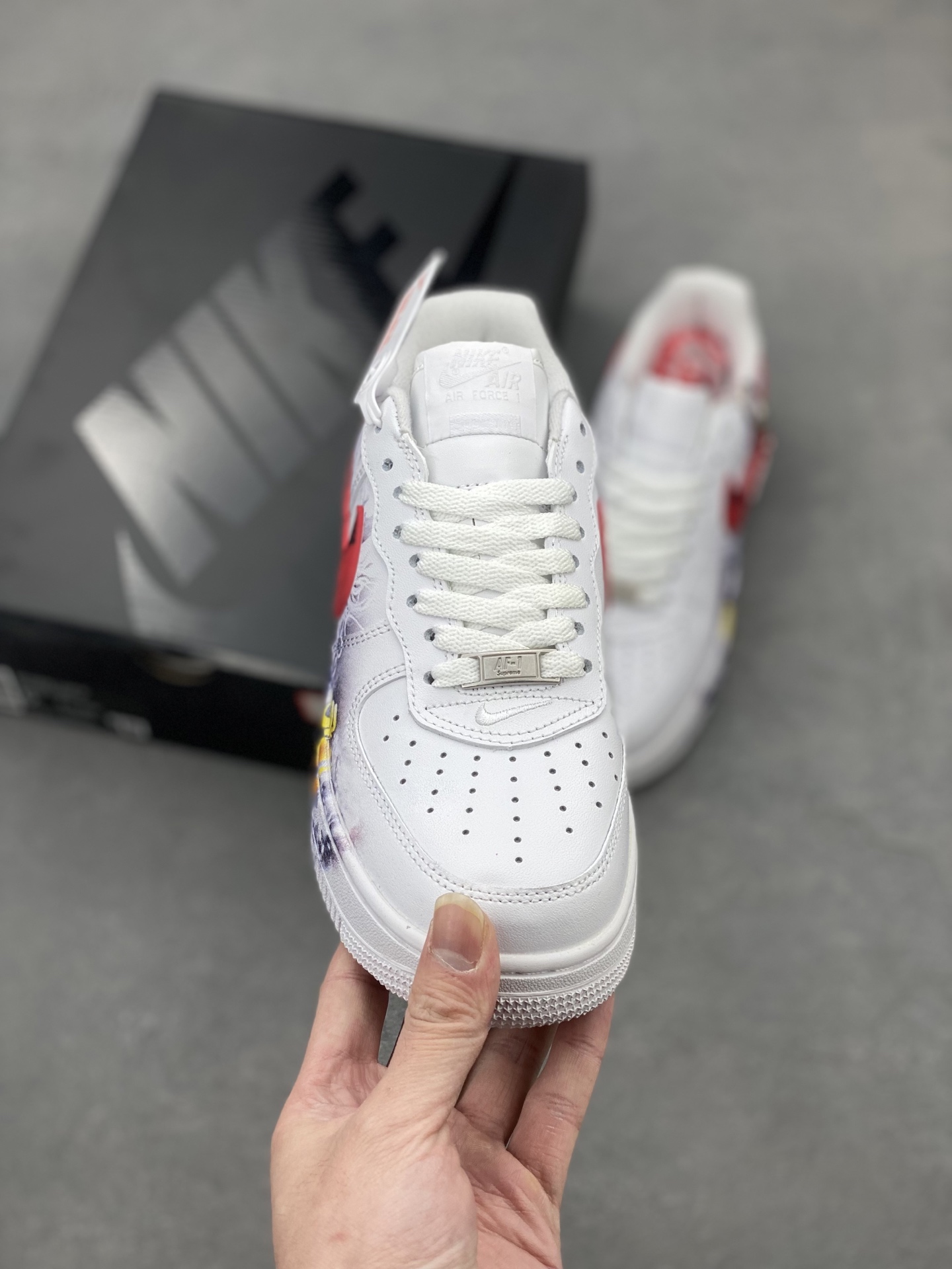 Nike Air Force 1 '07 Custom White/Red Athletic Shoes - Limited Edition 3 i1740673829722 6697 0 1