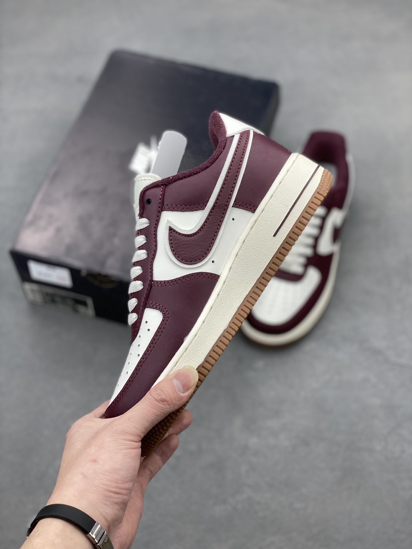 Nike Air Force 1 '07 Maroon/White Edition with Full Air Cushioning 4 i1740758826053 2172 0 2