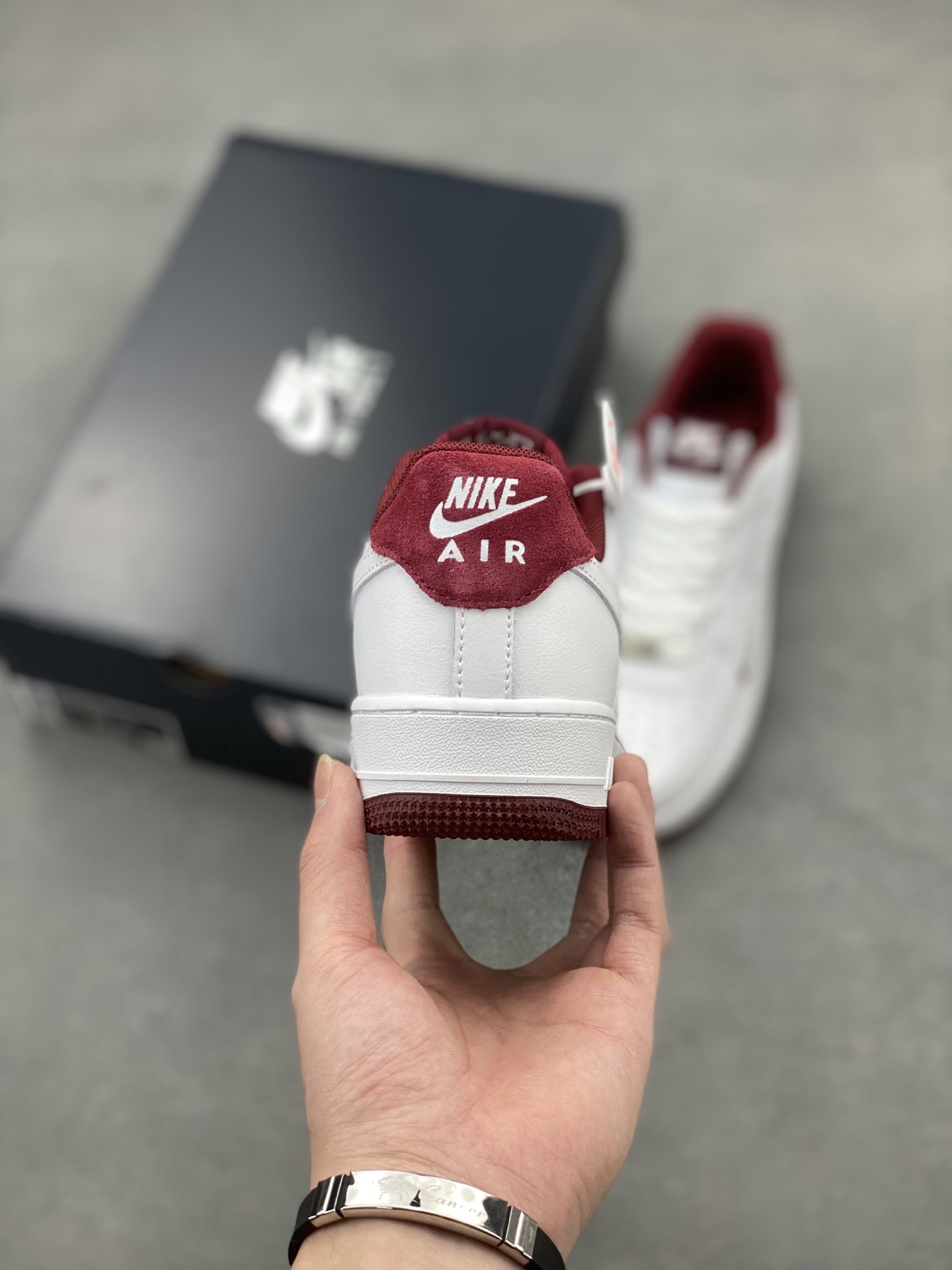Nike Air Force 1 '07 Low White Burgundy Casual Sneakers HM9483-100 5 i1740846739842 3609 0 3