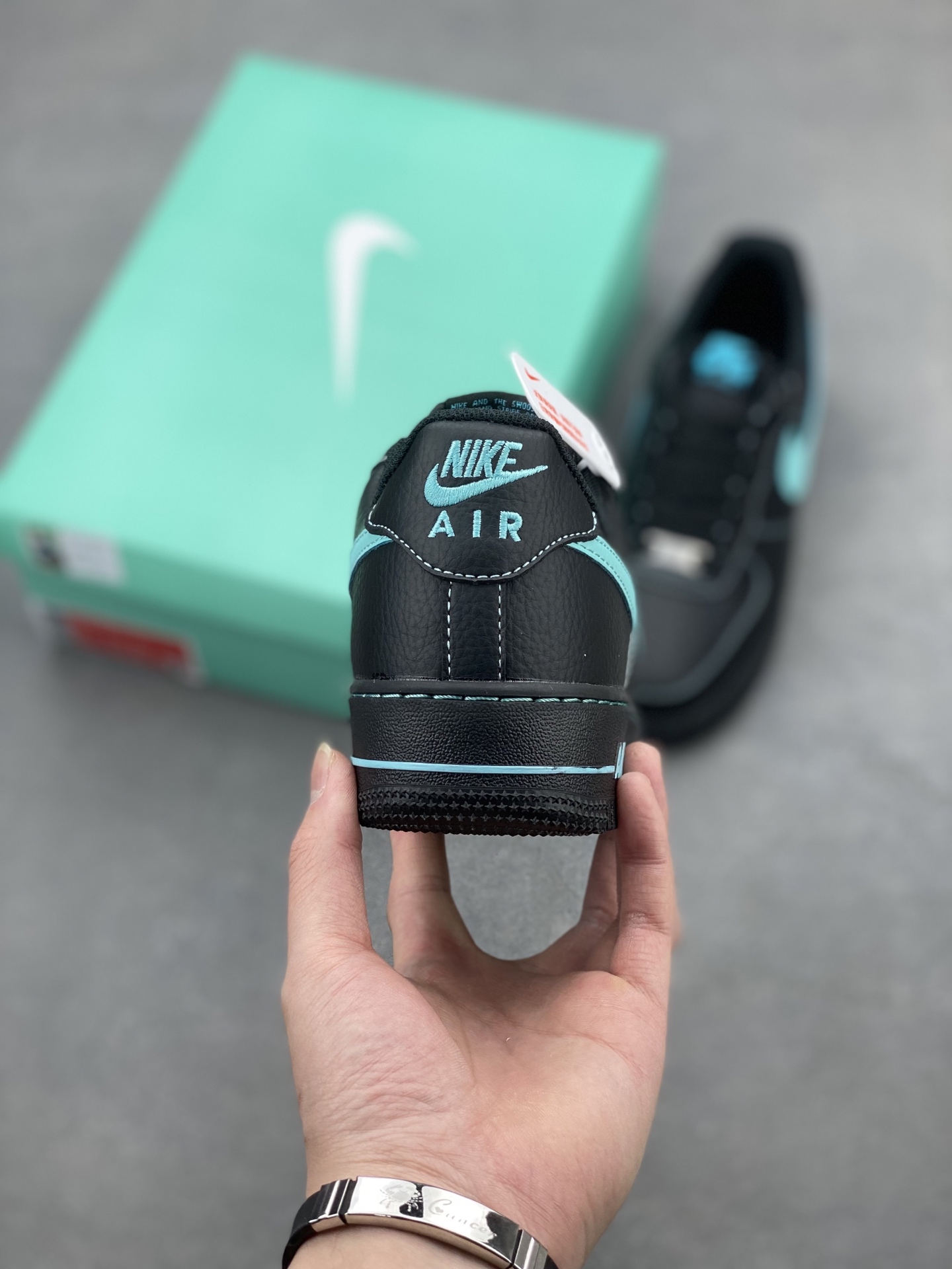 Nike Air Force 1 '07 Low Black/Tiffany Stitching HQ2037-002, All Sizes Available 5 i1740846901826 8718 0 3