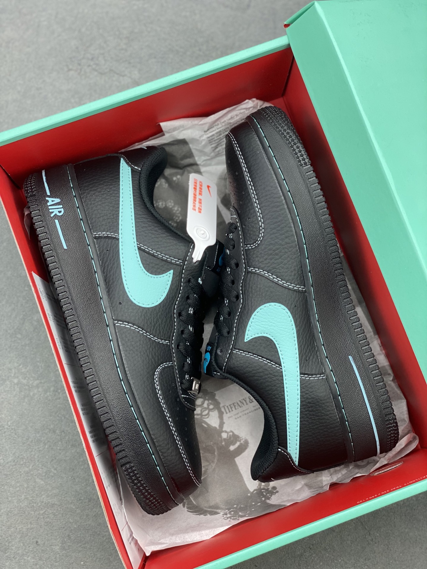 Nike Air Force 1 '07 Low Black/Tiffany Stitching HQ2037-002, All Sizes Available 10 i1740846901846 8484 0 8