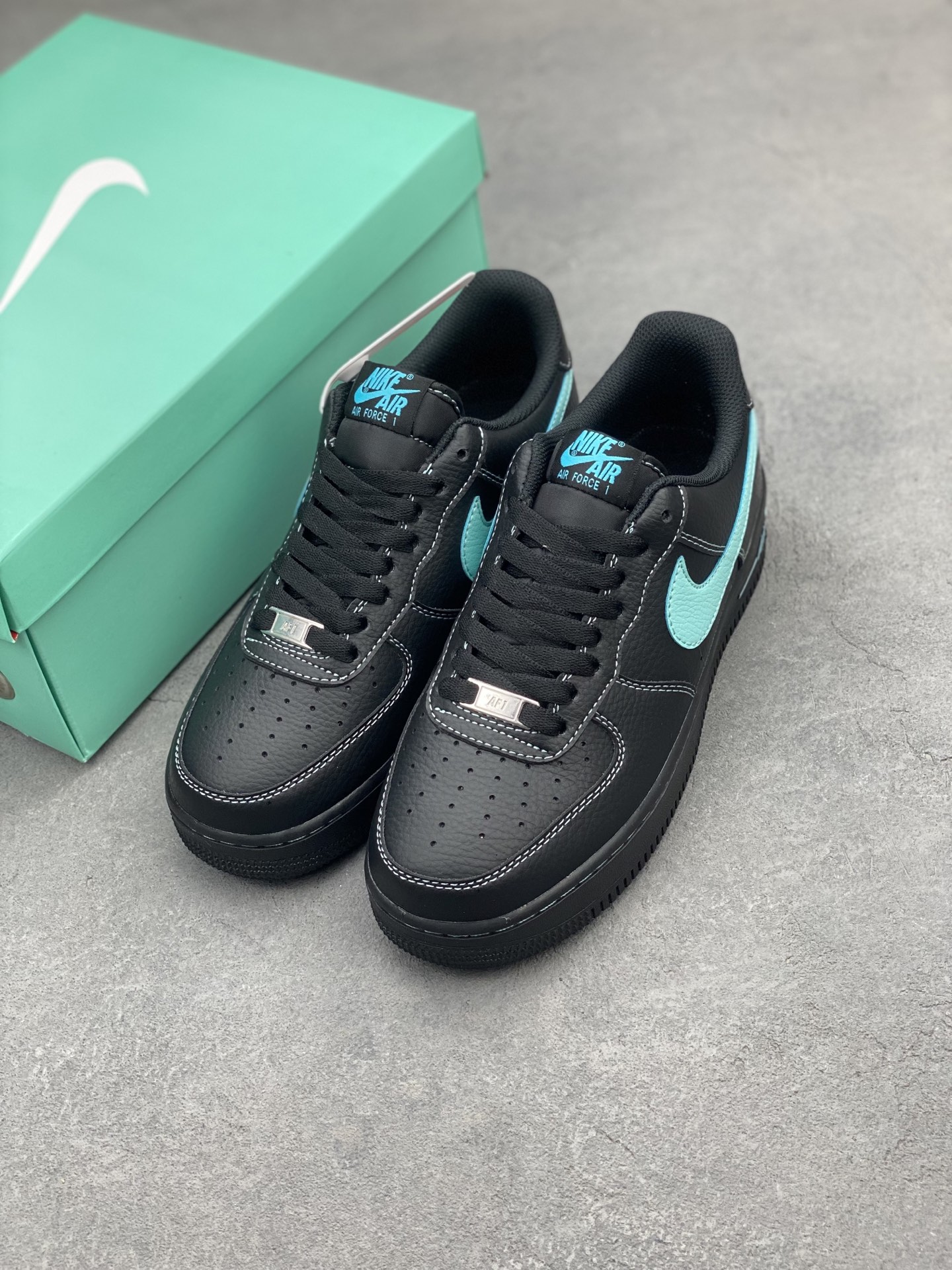 Nike Air Force 1 '07 Low Black/Tiffany Stitching HQ2037-002, All Sizes Available 9 i1740846901934 2938 0 7