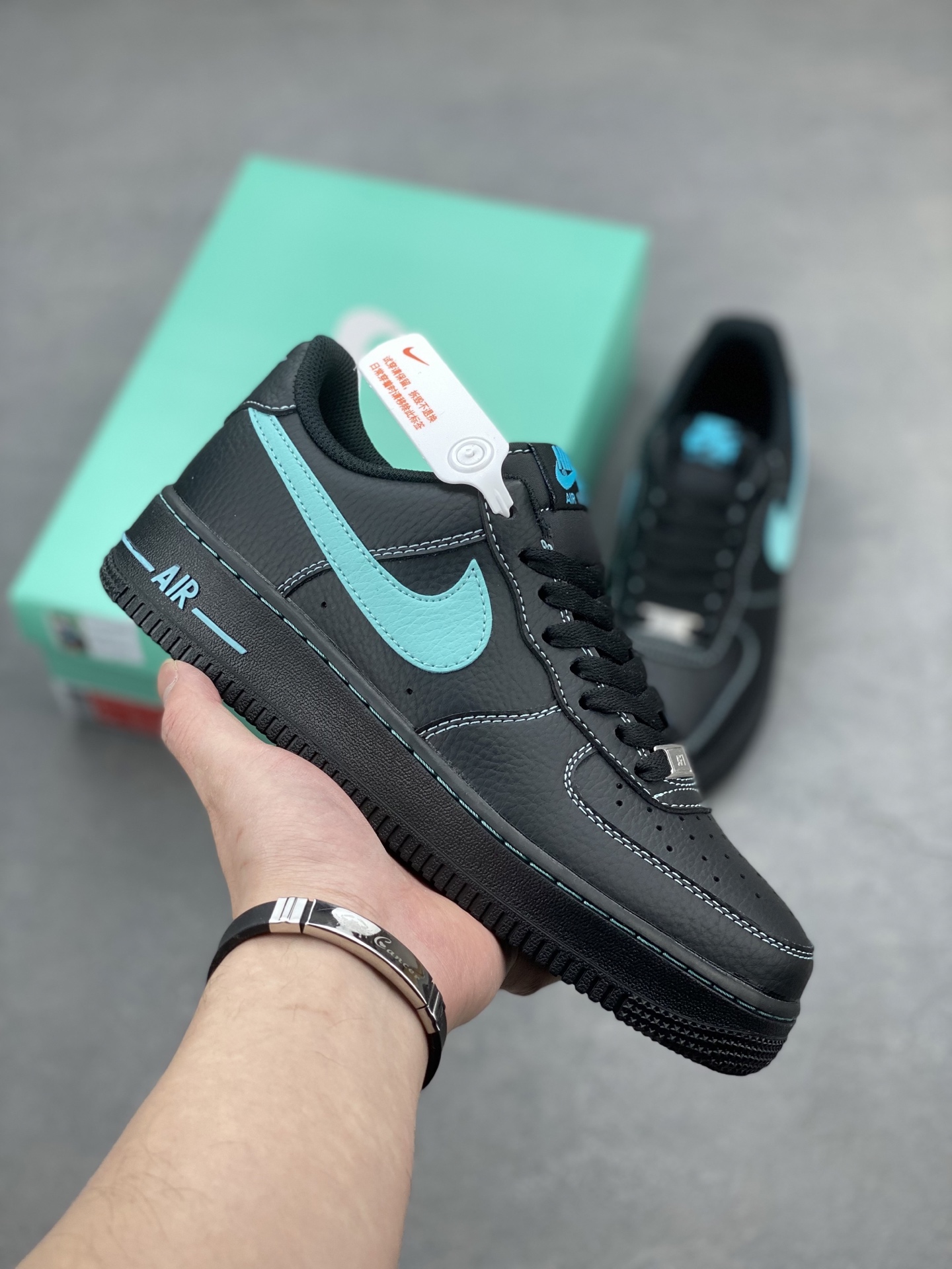 Nike Air Force 1 '07 Low Black/Tiffany Stitching HQ2037-002, All Sizes Available 2 i1740846904520 1790 0 0