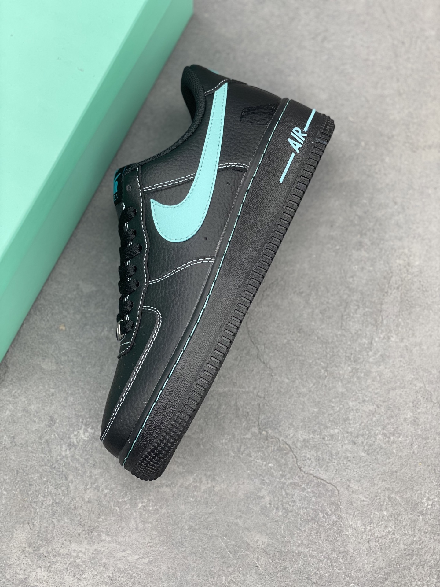Nike Air Force 1 '07 Low Black/Tiffany Stitching HQ2037-002, All Sizes Available 8 i1740846904524 262 0 6