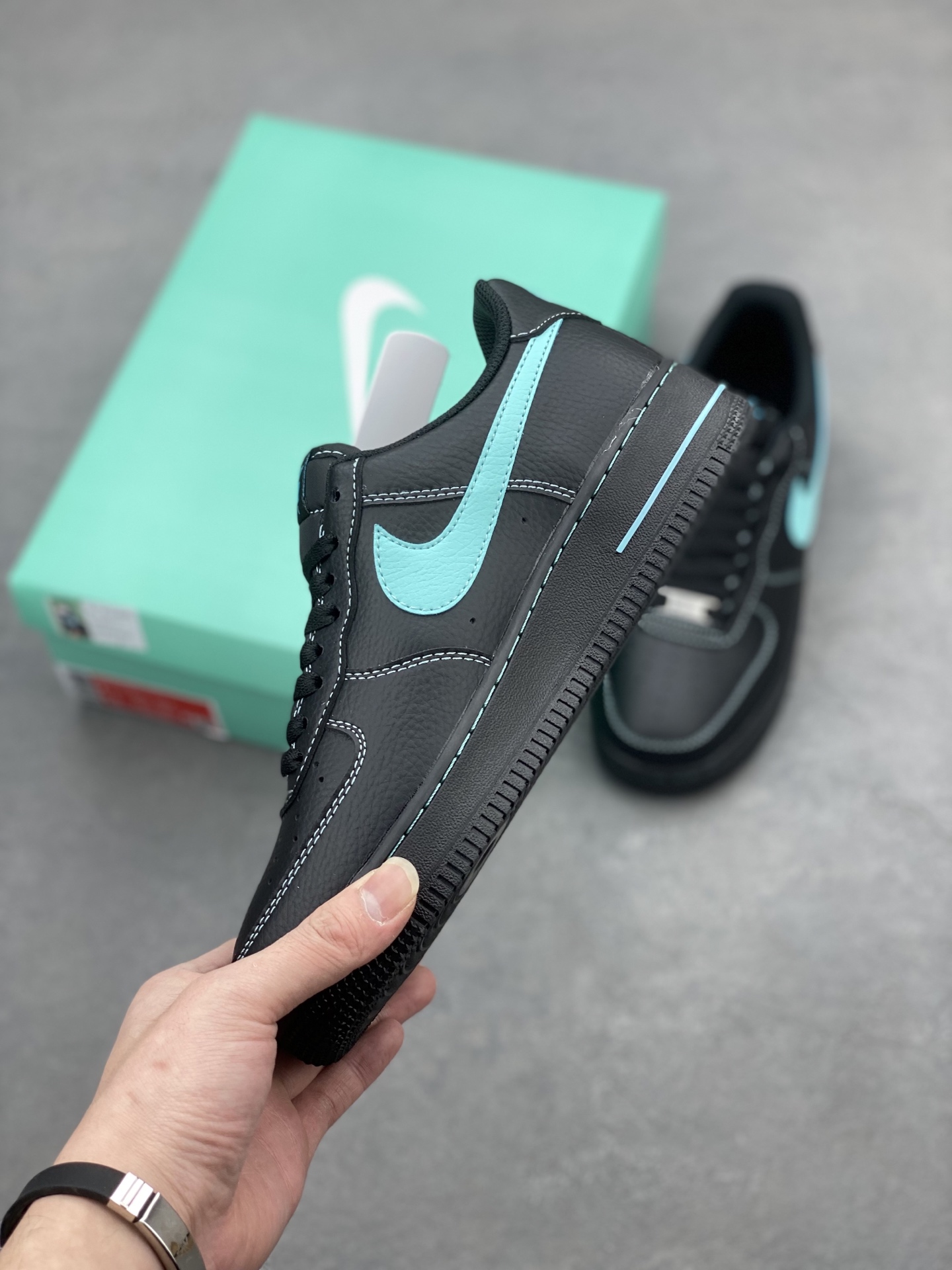 Nike Air Force 1 '07 Low Black/Tiffany Stitching HQ2037-002, All Sizes Available 4 i1740846904527 6281 0 2