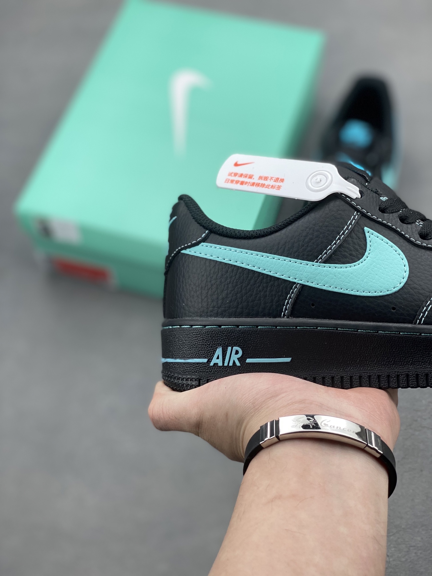 Nike Air Force 1 '07 Low Black/Tiffany Stitching HQ2037-002, All Sizes Available 6 i1740846904553 797 0 4