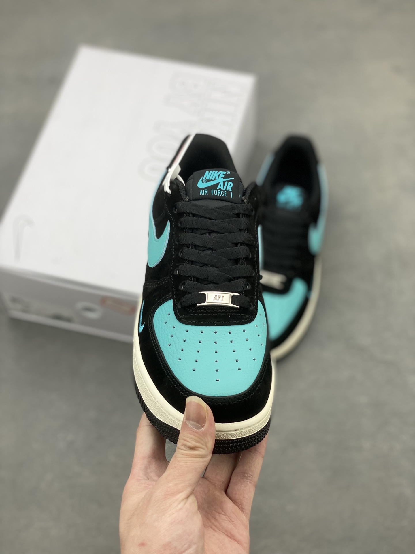 Nike Air Force 1 '07 Low Stussy Collab Sneakers - Black/Teal 3 i1740934287895 9477 0 1