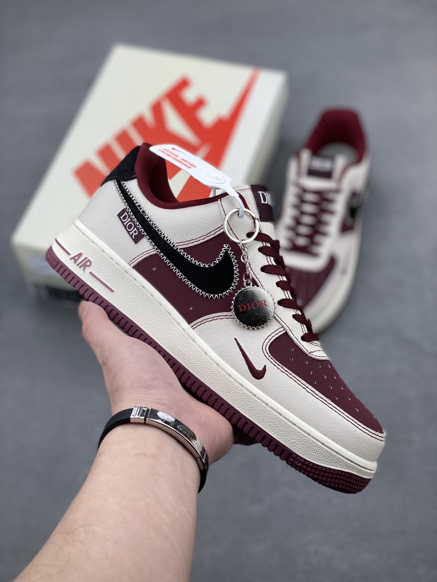 Nike Air Force 1 '07 Low Sneakers - Burgundy and Beige Limited Edition 2 i1741018951755 8990 0 0