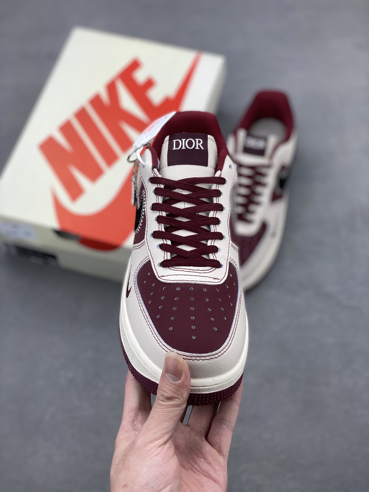 Nike Air Force 1 '07 Low Sneakers - Burgundy and Beige Limited Edition 3 i1741018953864 320 0 1