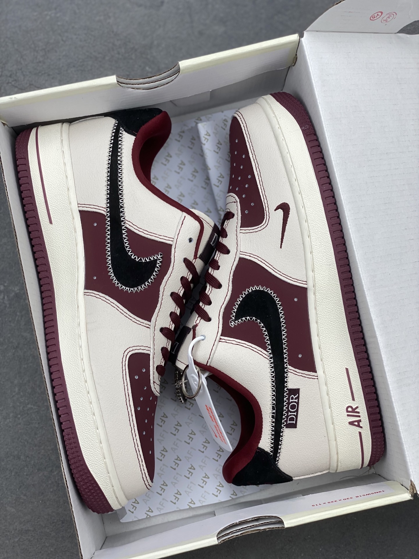 Nike Air Force 1 '07 Low Sneakers - Burgundy and Beige Limited Edition 10 i1741018955007 4000 0 8
