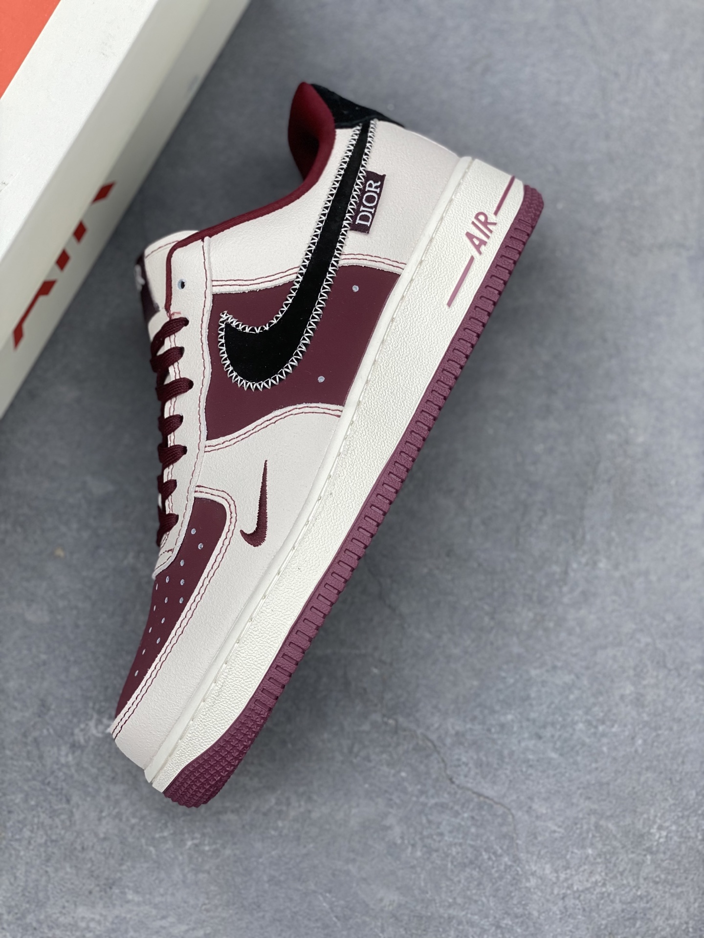Nike Air Force 1 '07 Low Sneakers - Burgundy and Beige Limited Edition 8 i1741018956284 5800 0 6