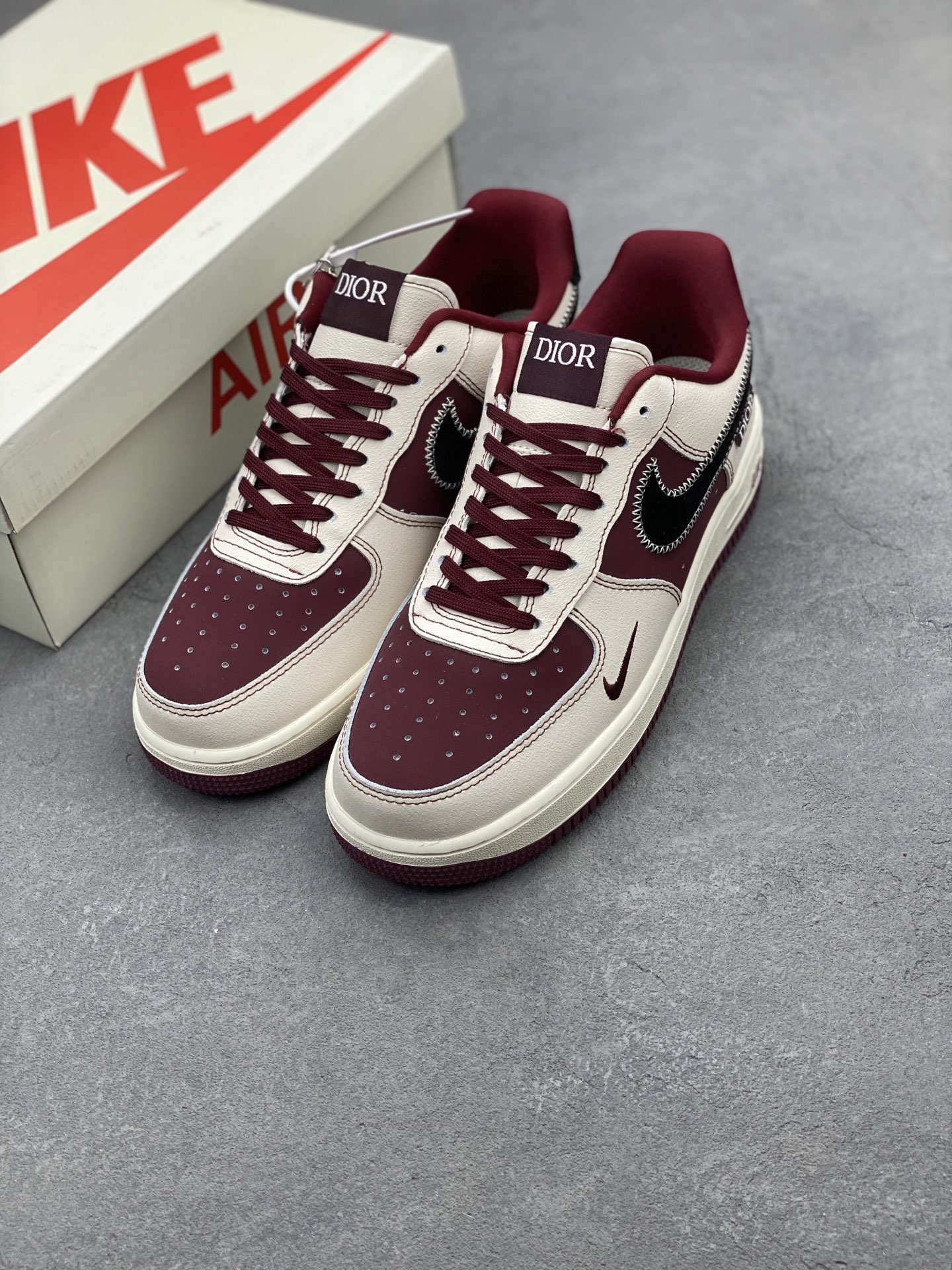 Nike Air Force 1 '07 Low Sneakers - Burgundy and Beige Limited Edition 9 i1741018956544 6867 0 7