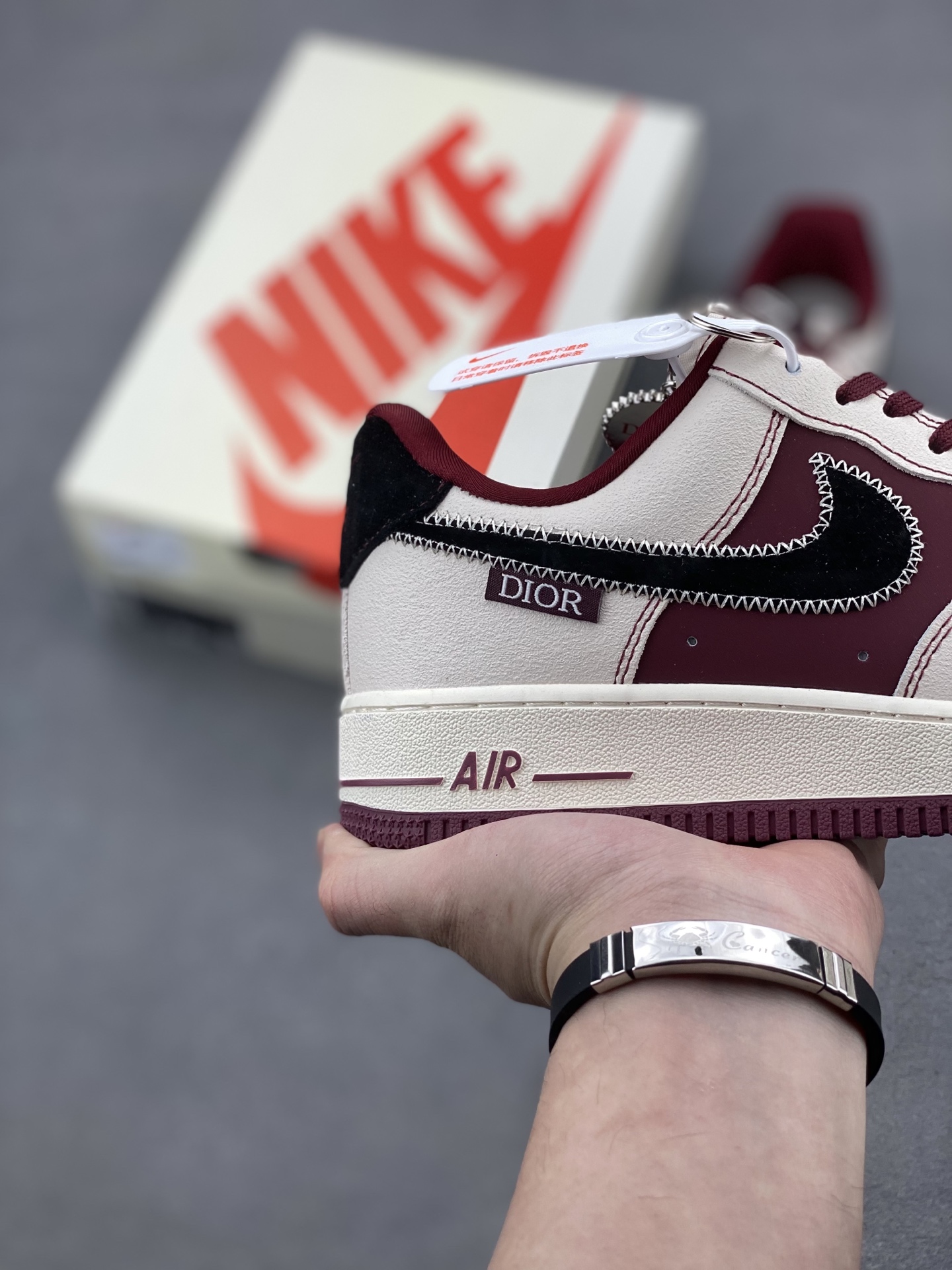 Nike Air Force 1 '07 Low Sneakers - Burgundy and Beige Limited Edition 6 i1741018963246 9908 0 4